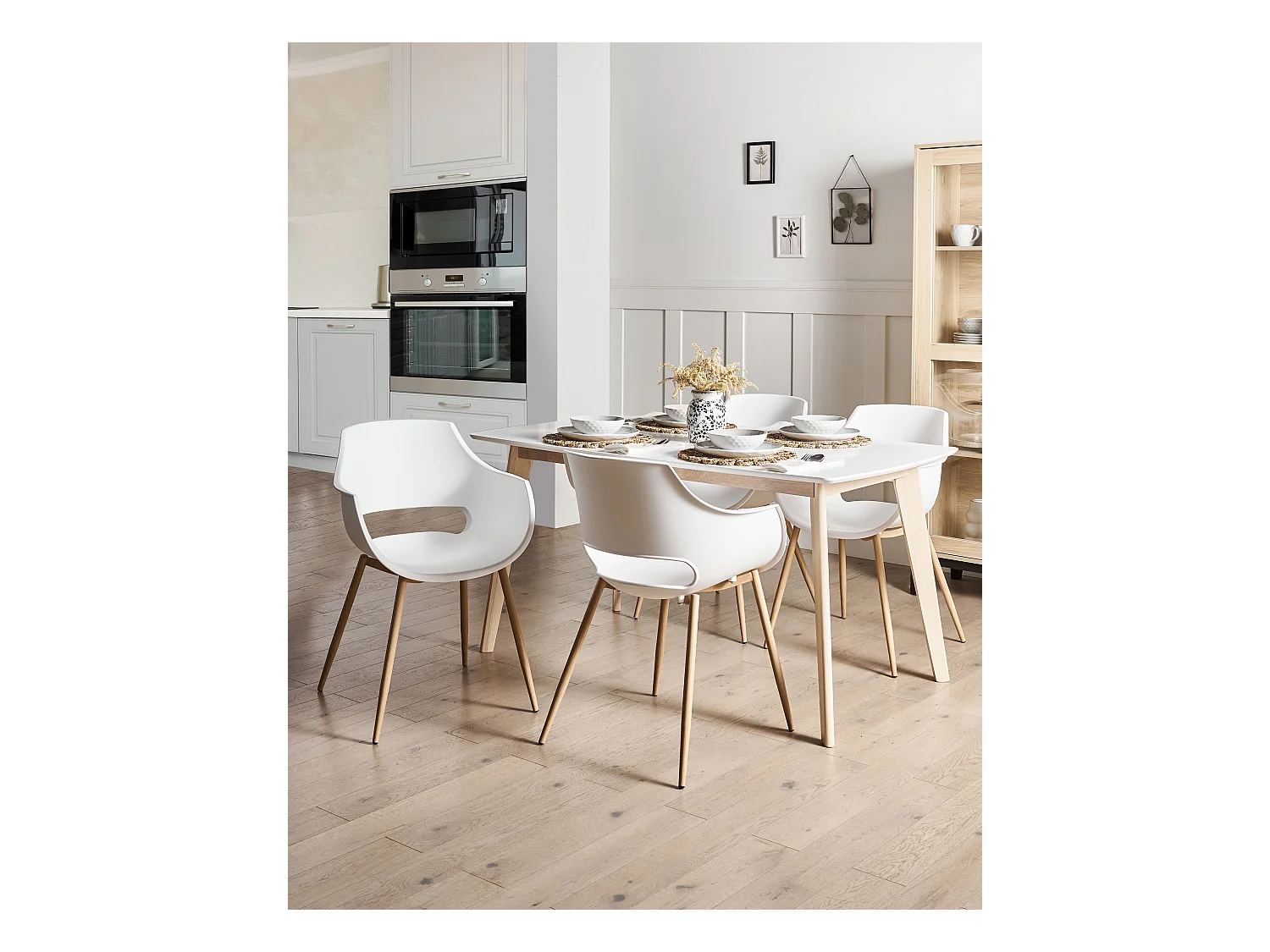 Lot de 4 chaises de salle à manger MILLERS Blanc