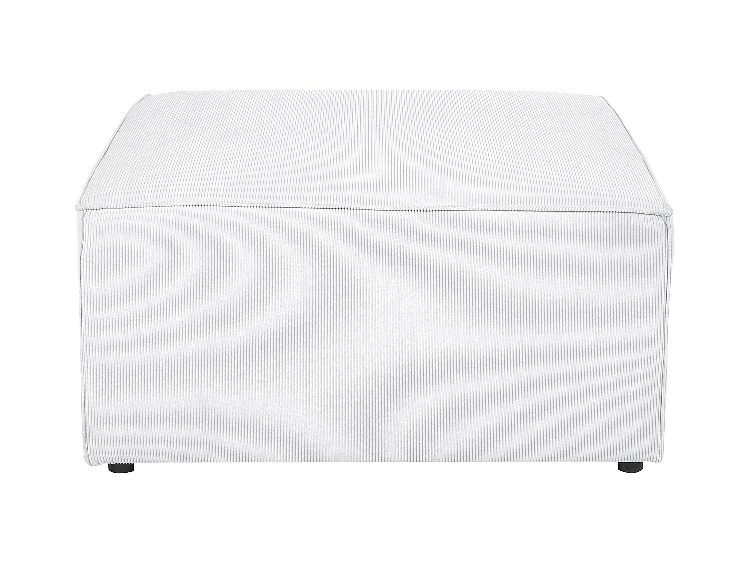 Chaise longue LEMVIG Velours côtelé Blanc cassé