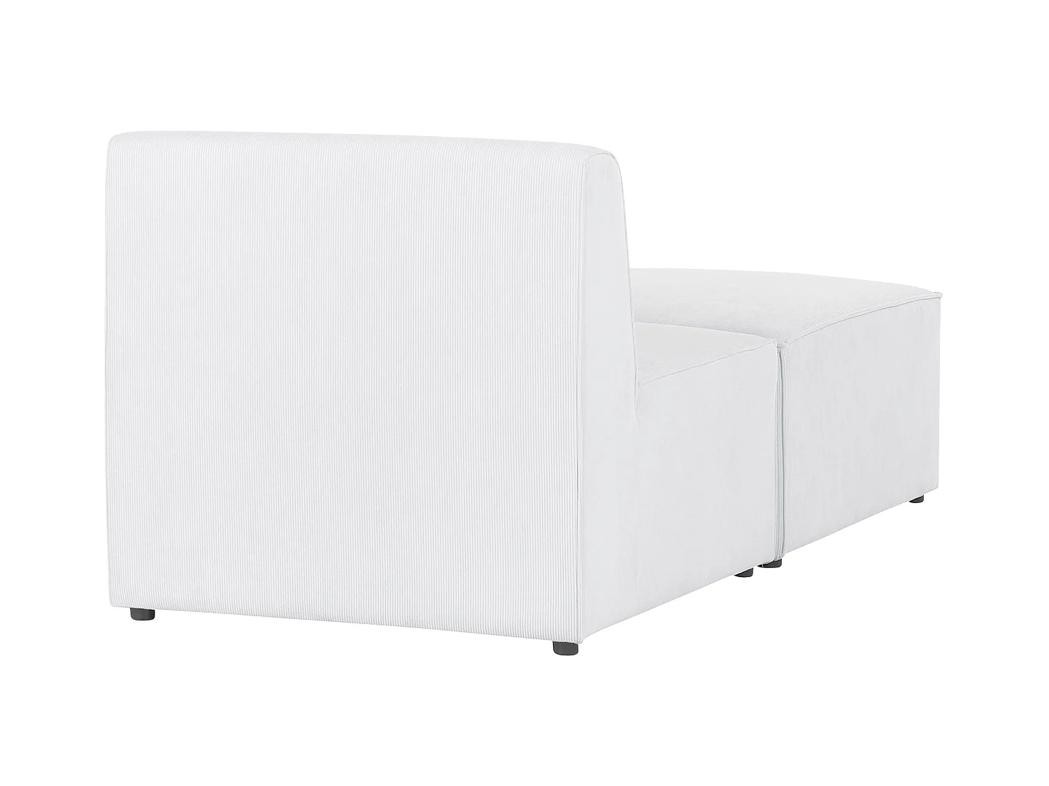 Chaise longue LEMVIG Velours côtelé Blanc cassé