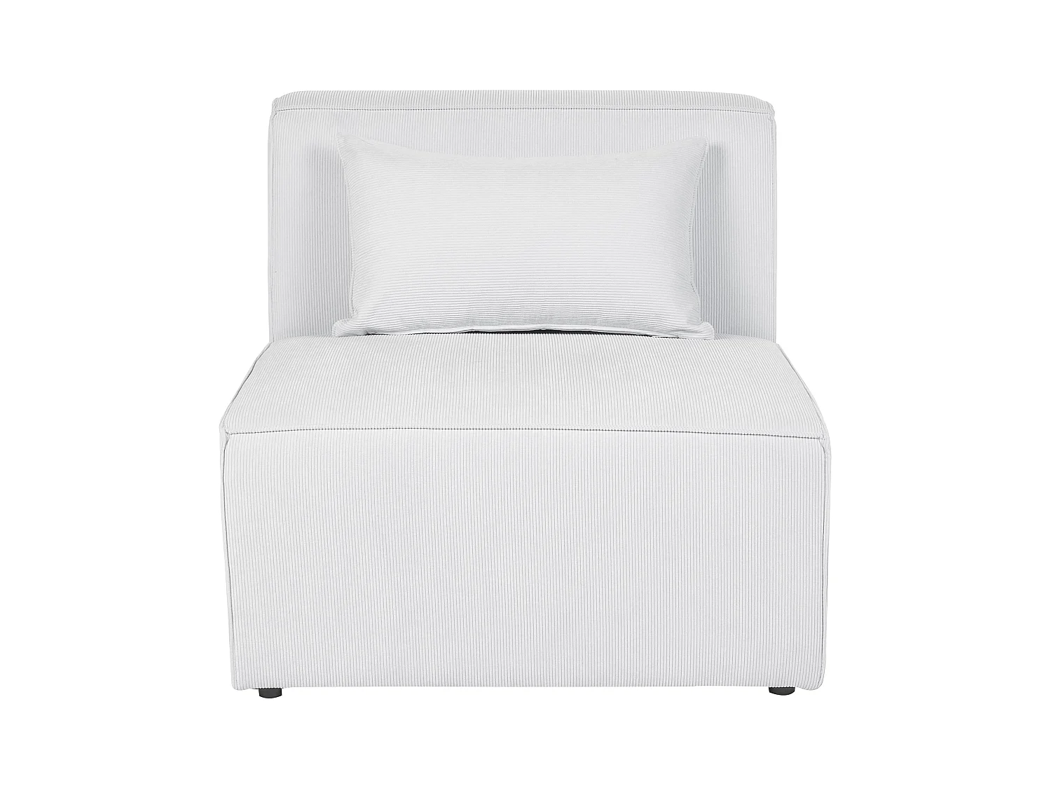 Chaise longue LEMVIG Velours côtelé Blanc cassé