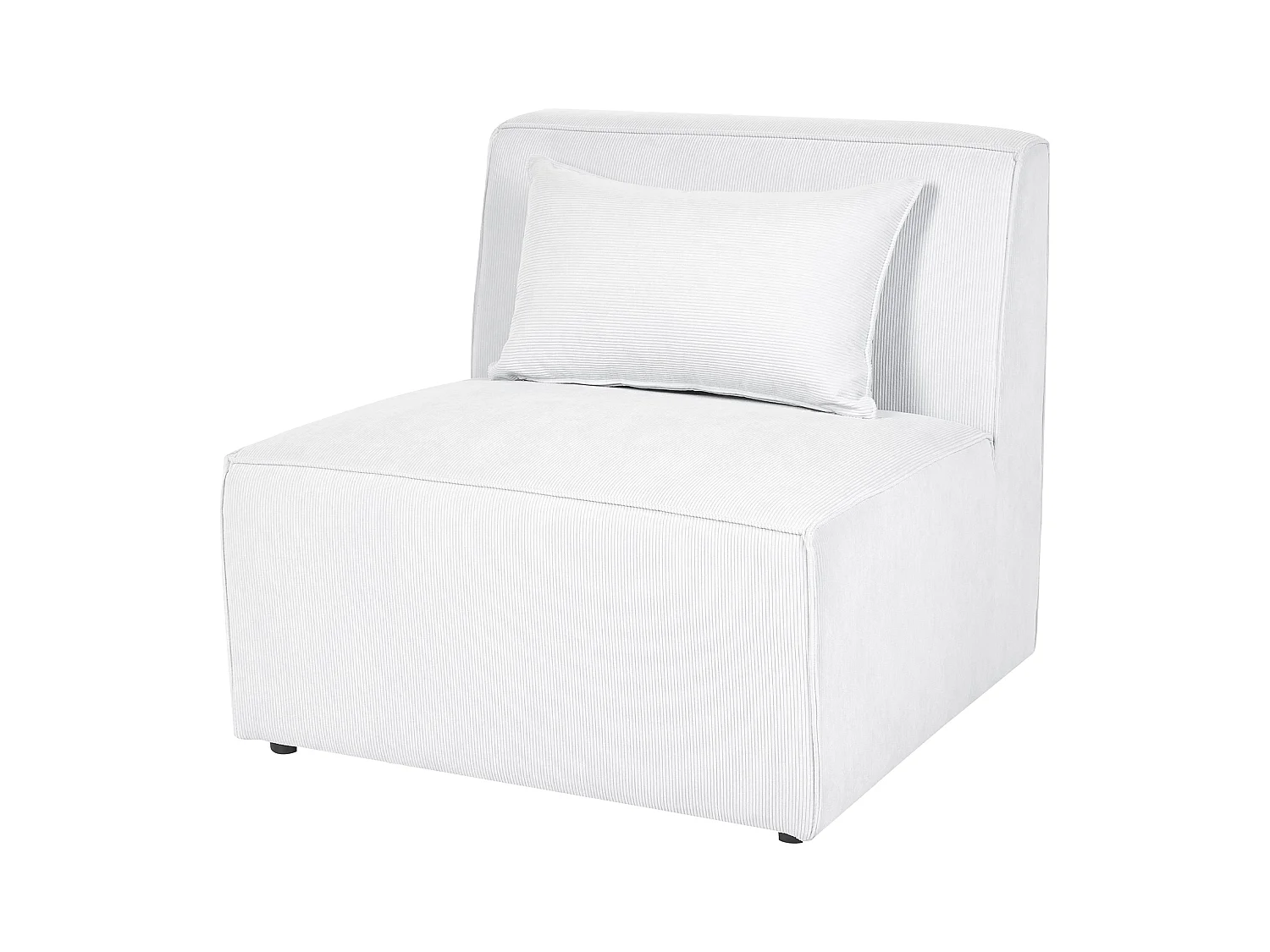 Chaise longue LEMVIG Velours côtelé Blanc cassé