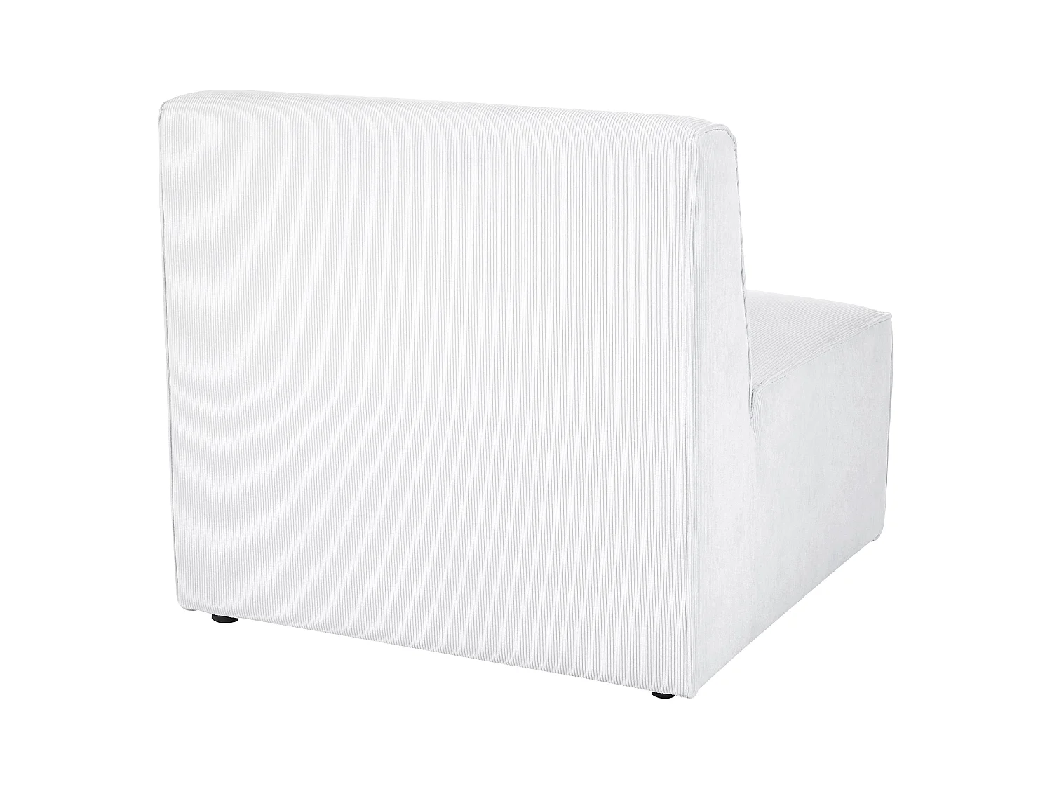Chaise longue LEMVIG Velours côtelé Blanc cassé
