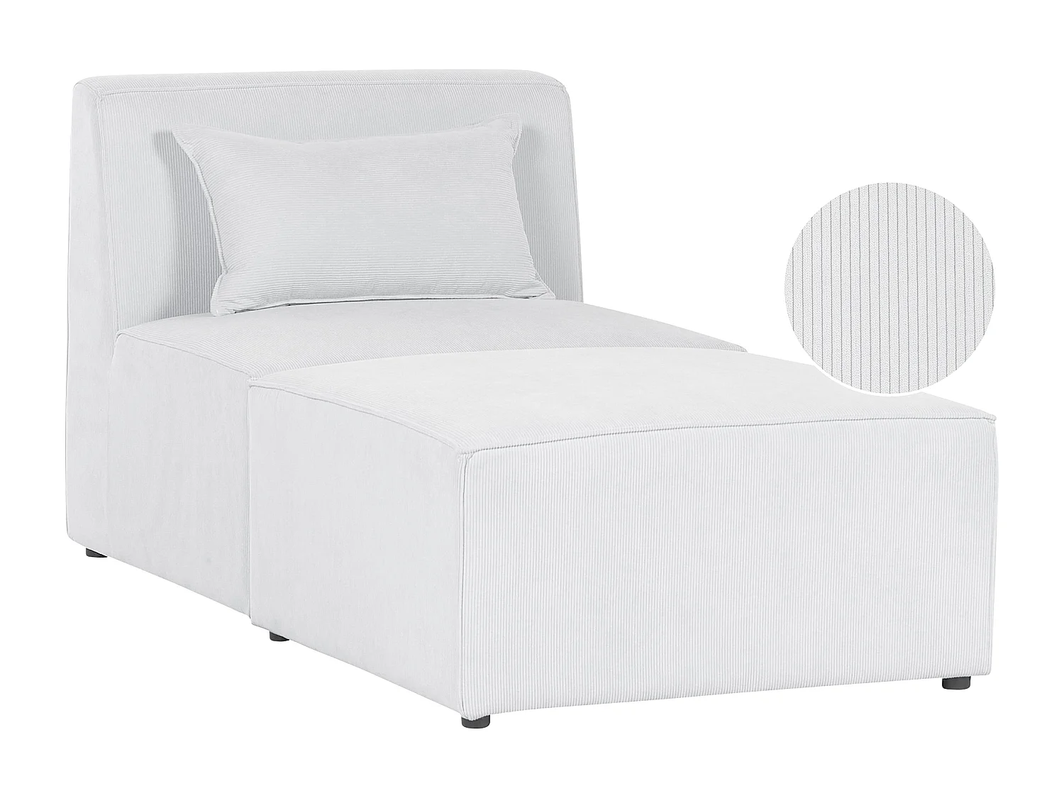 Chaiselongue LEMVIG Cord Cremeweiss