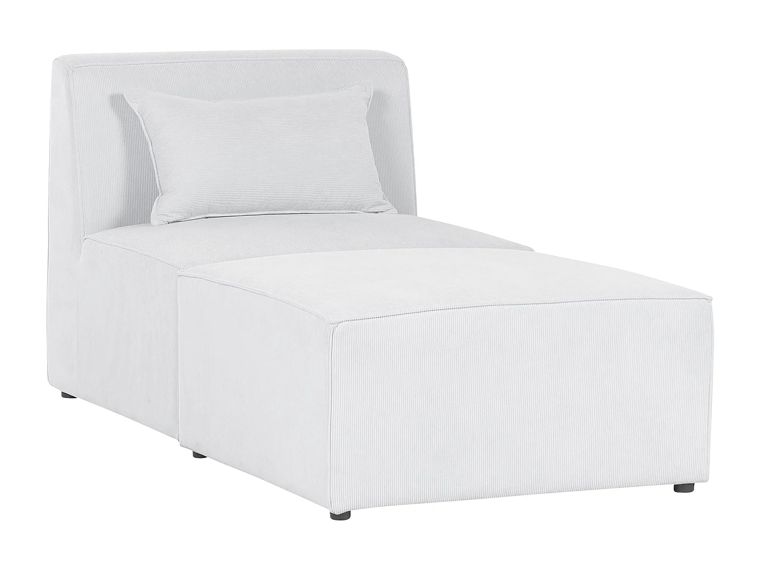 Chaiselongue LEMVIG Cord Cremeweiss