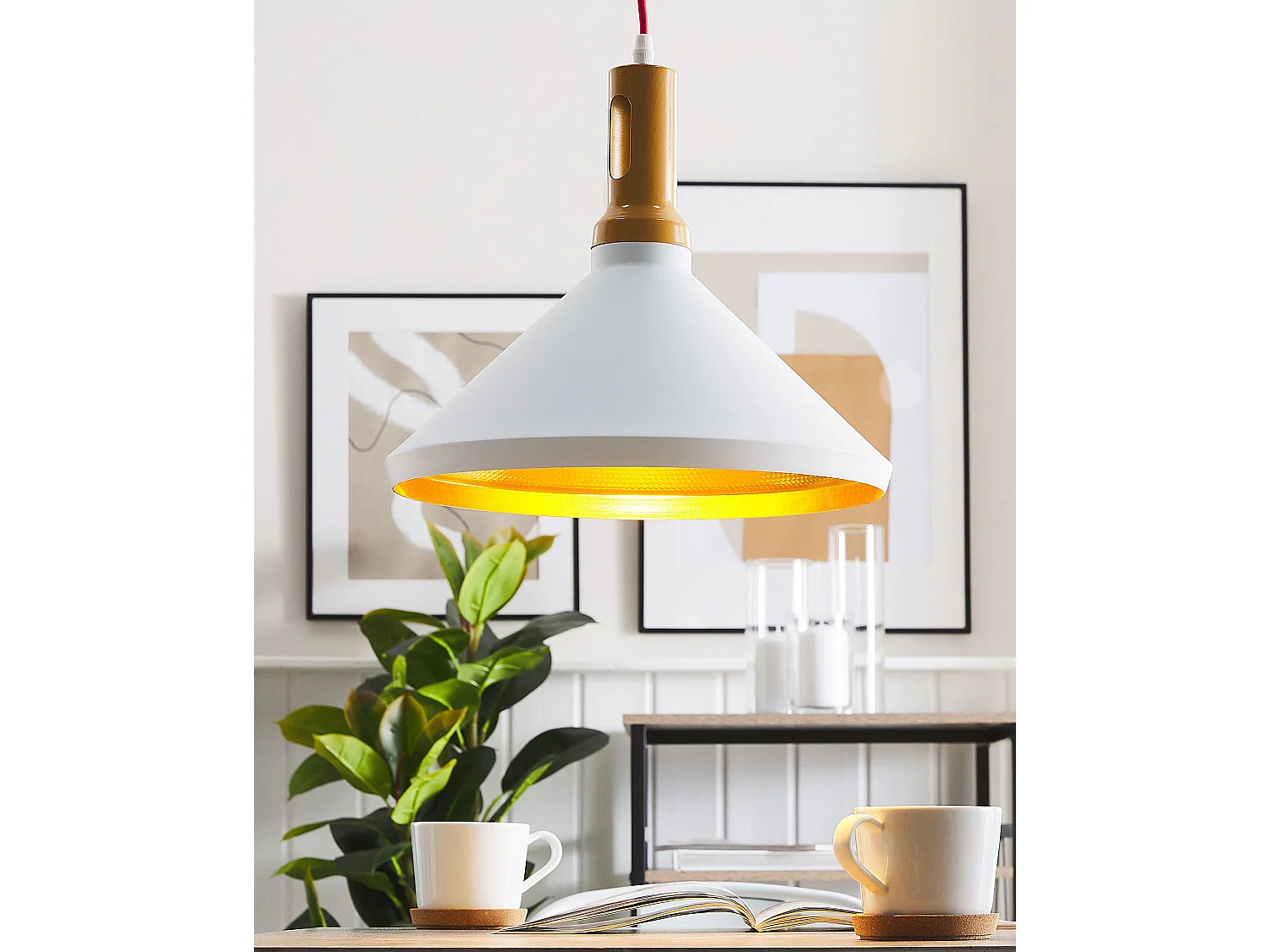 Hanglamp LIARD Metaal Wit