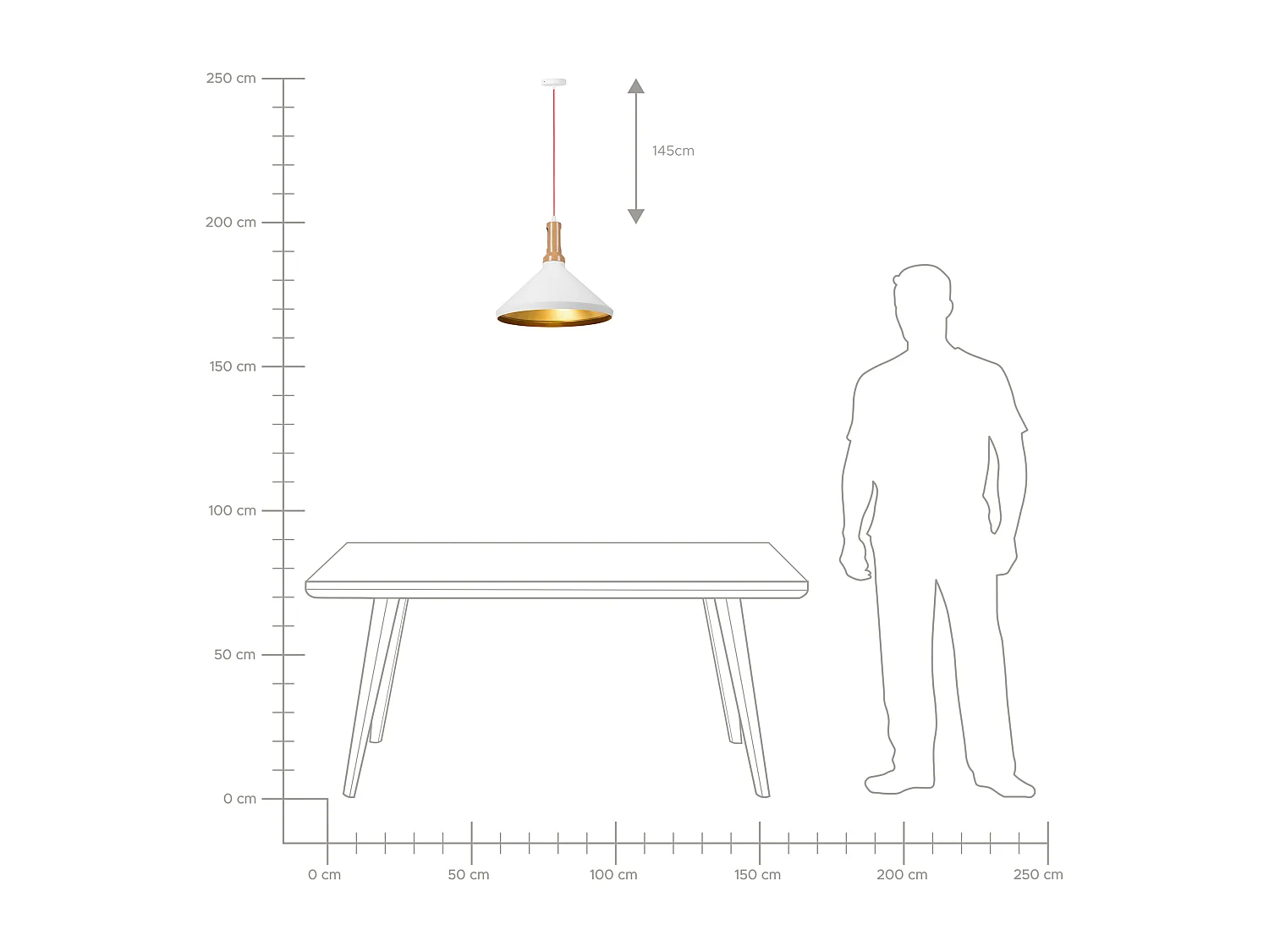 Hanglamp LIARD Metaal Wit