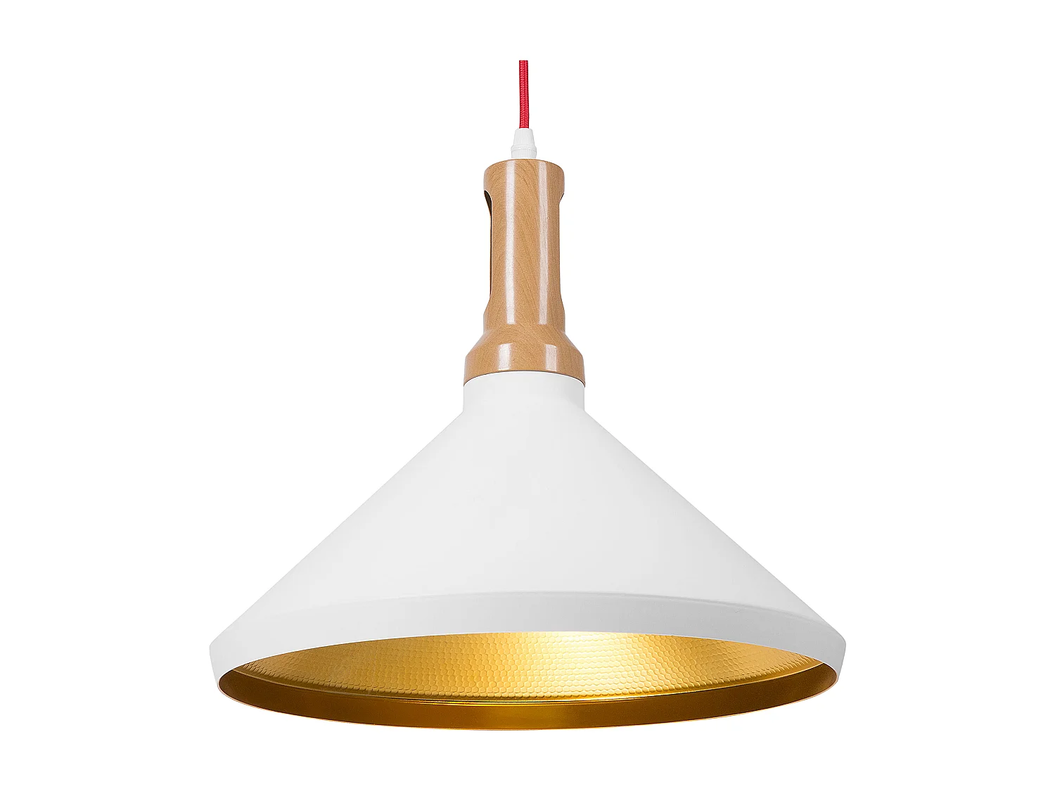 Industrielle Hängeleuchte Pendelleuchte Aluminium weiß/gold Liard