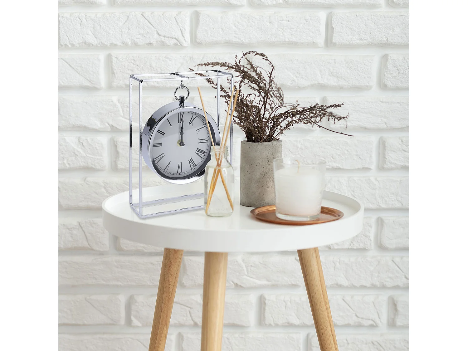 WELL HOME - Orologio modello da appendere en métal argentato 18,8x5,8x25 cm