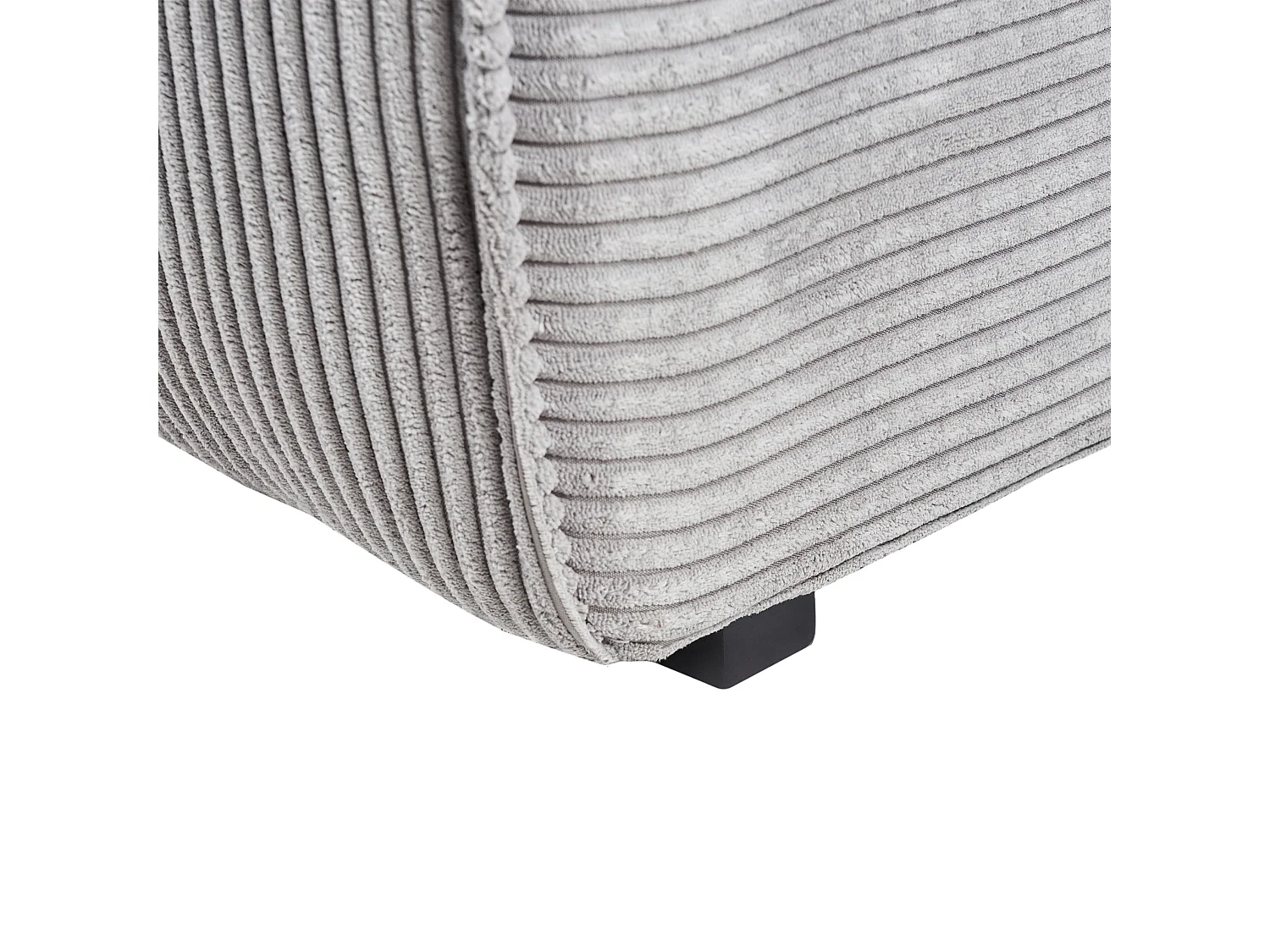 Ecksofa DOLVA Cord Hellgrau 3-Sitzer linksseitig