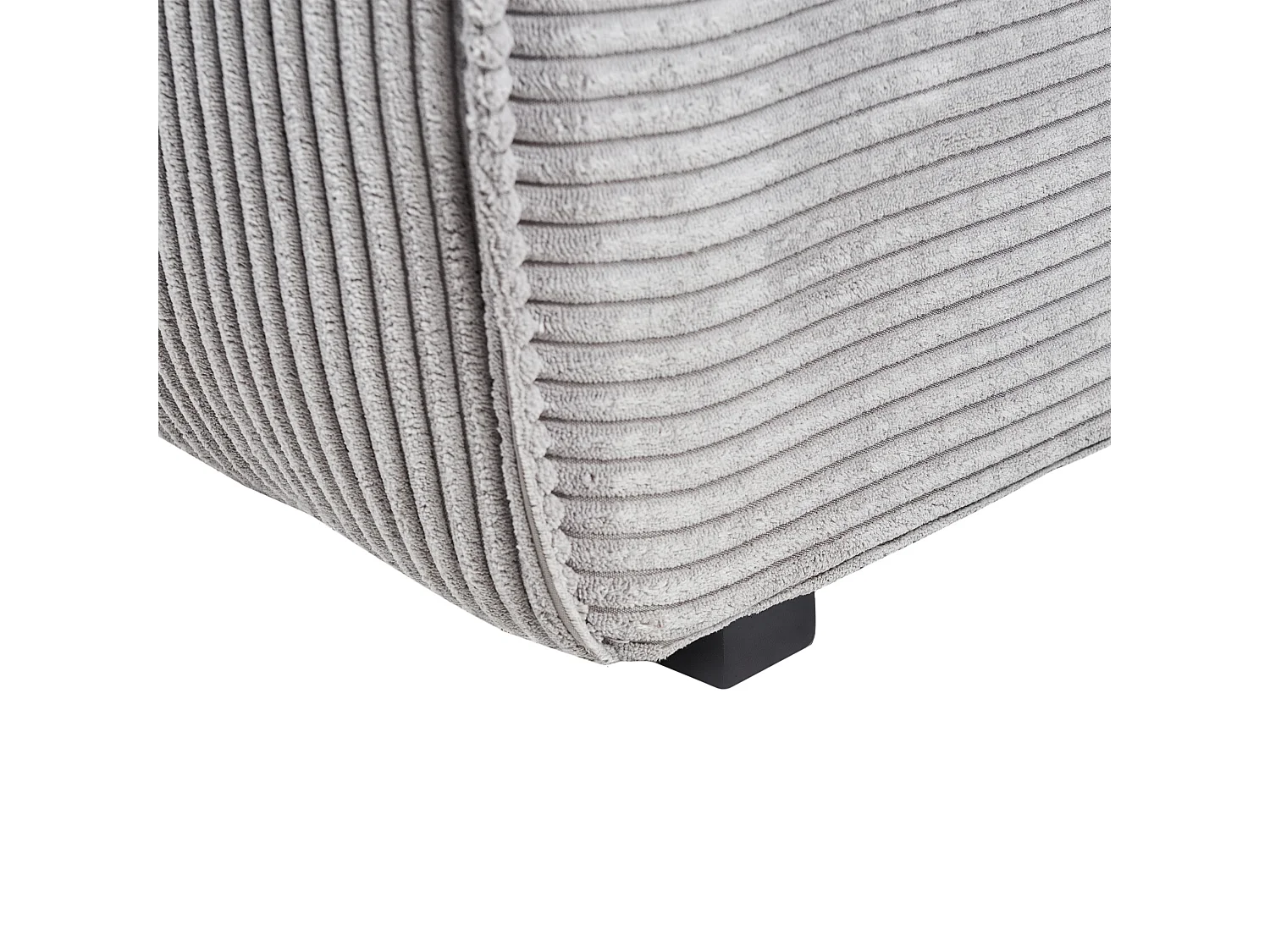 Divano angolare DOLVA Velluto a coste Grigio chiaro 3 posti Lato Sinistro