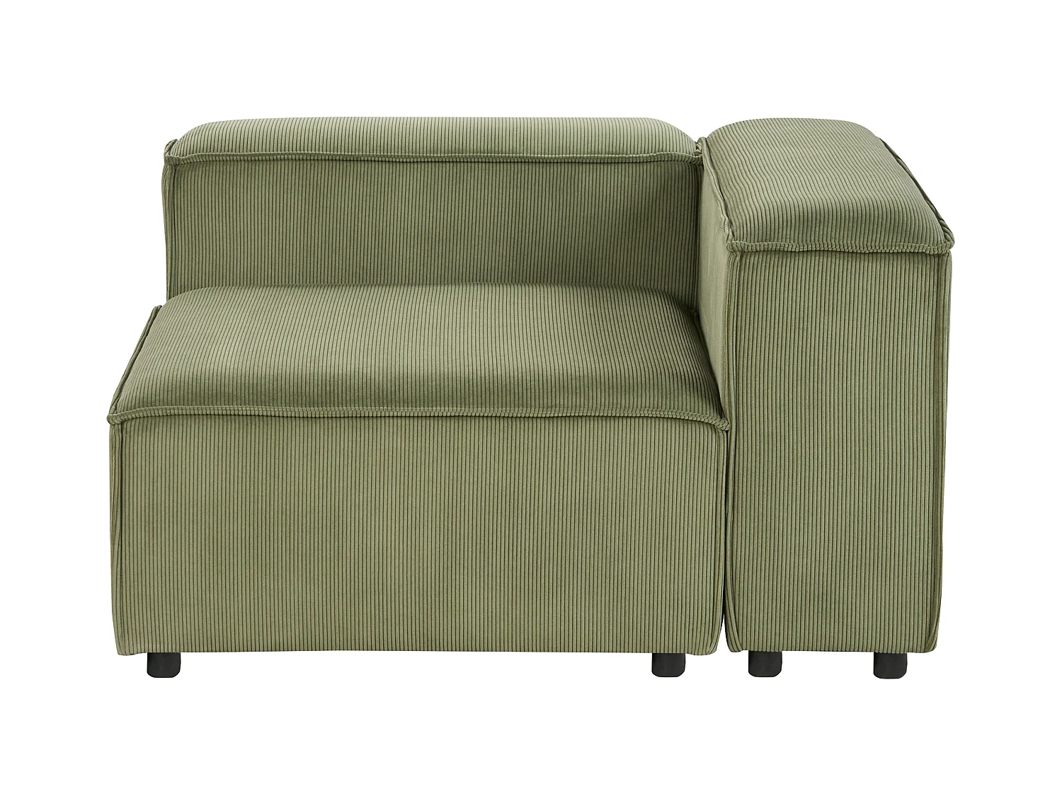 Modul Ecksofa ARDAL Cord Grün 4-Sitzer linksseitig