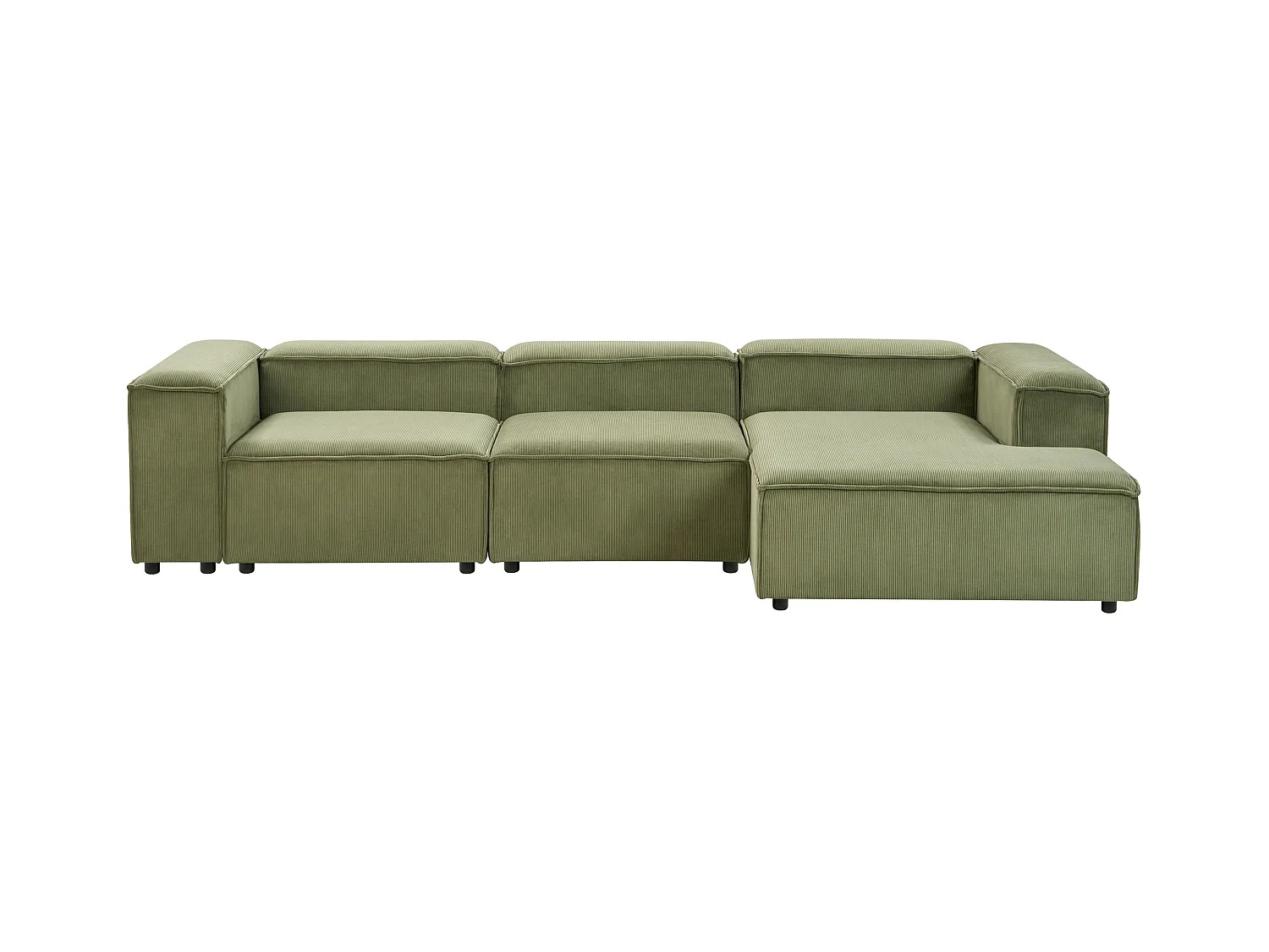 Modul Ecksofa ARDAL Cord Grün 4-Sitzer linksseitig