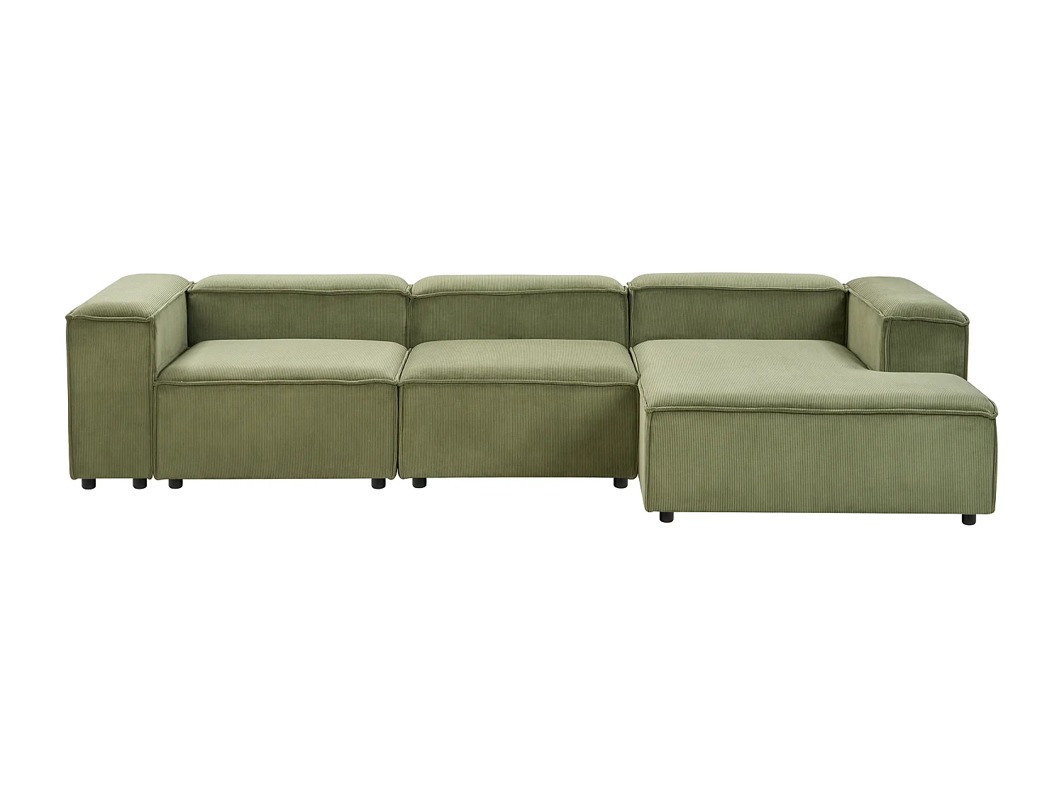 Sofá de canto modular ARDAL Bombazine Verde 4 lugares à esquerda