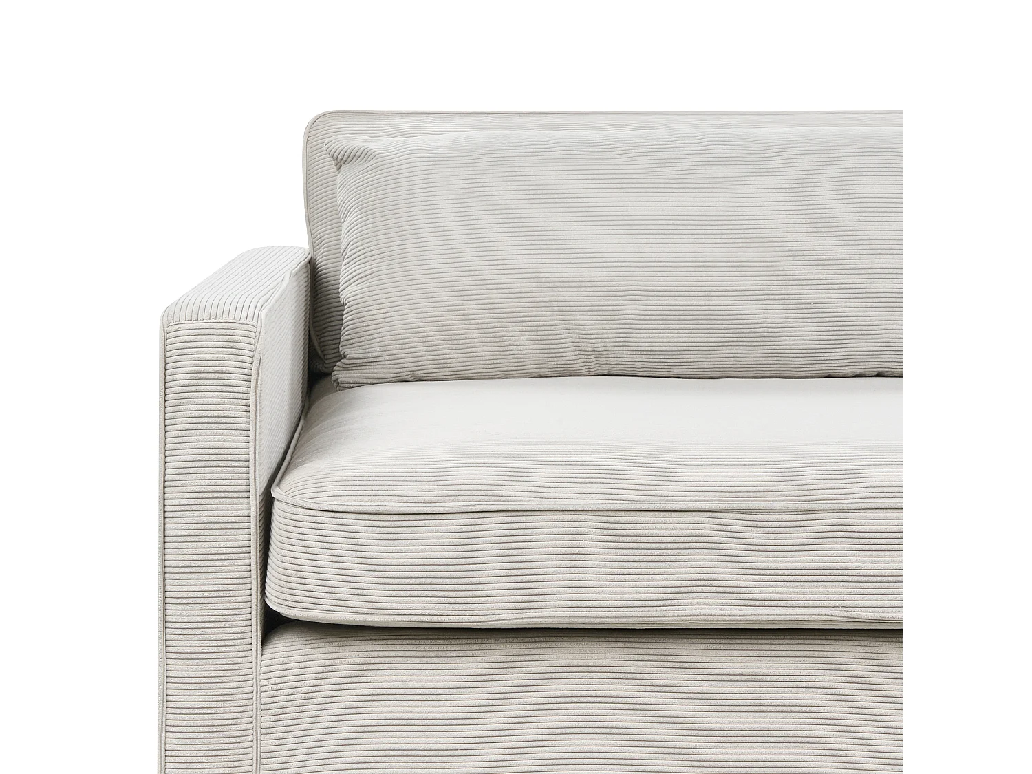 Sofá VINSTRA Bombazine Cinzento claro 3 lugares