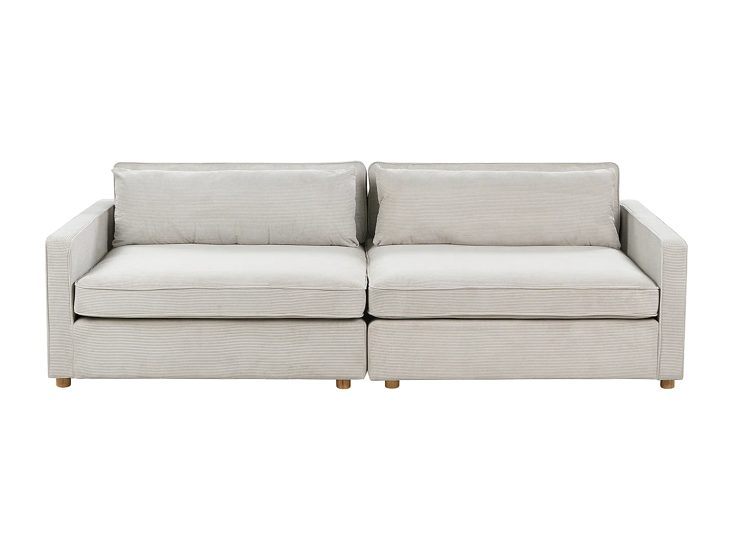 Bank VINSTRA Corduroy Lichtgrijs 3-zitter