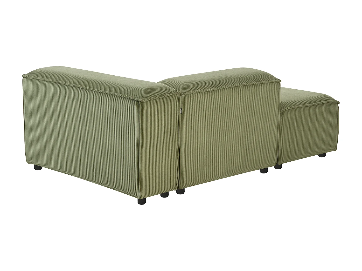 Canapé d'angle modulable ARDAL Velours côtelé Vert 4 places Côté droit