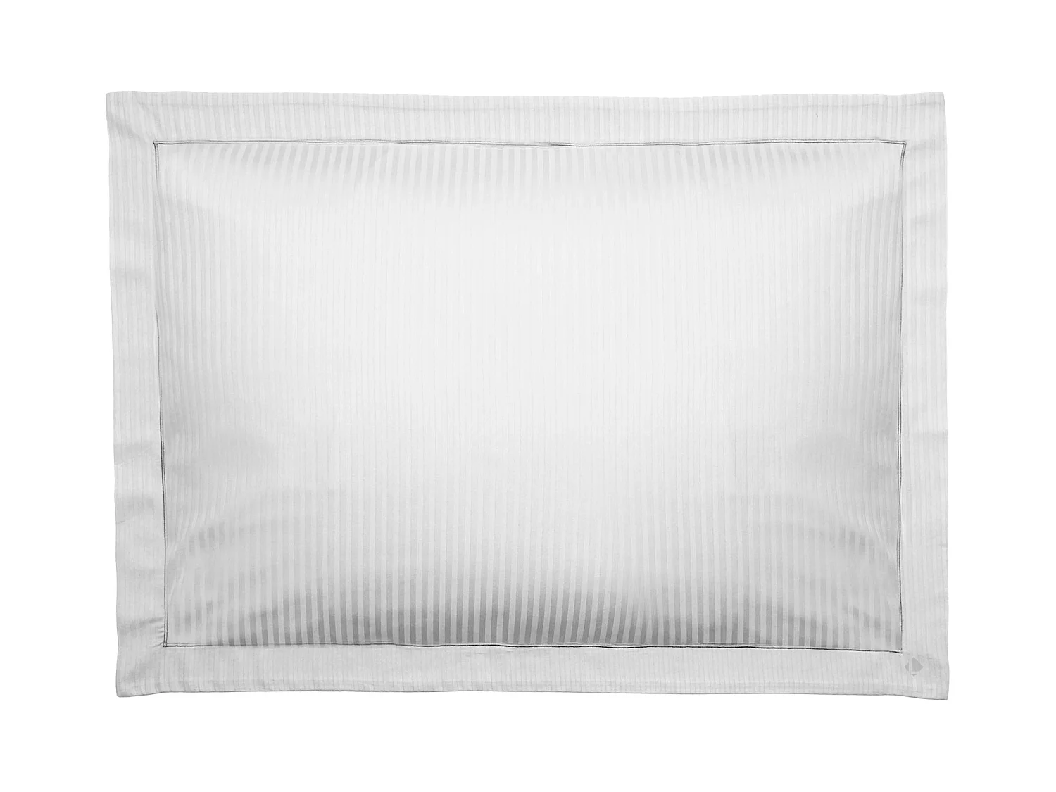 Taie d'oreiller 50x70 cm satin CONCERTO rayures blanc Neige