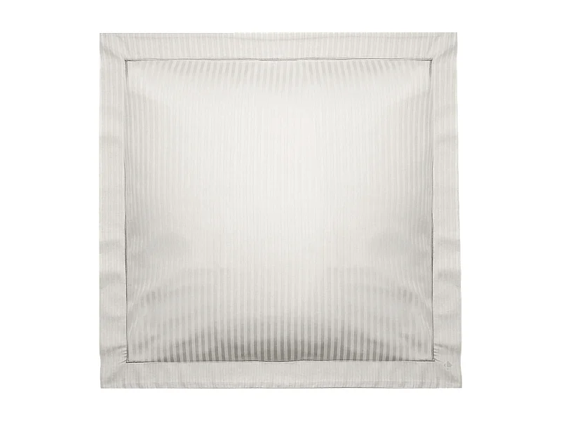 Taie d'oreiller 65x65 cm satin CONCERTO rayures beige Craie