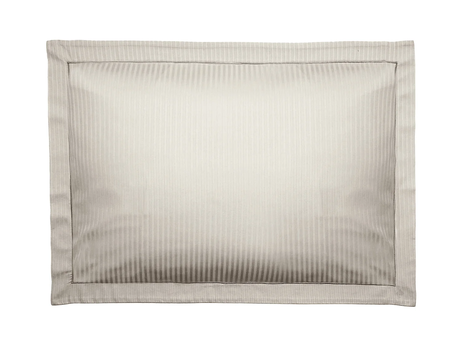 Taie d'oreiller 50x70 cm satin CONCERTO rayures beige Lin