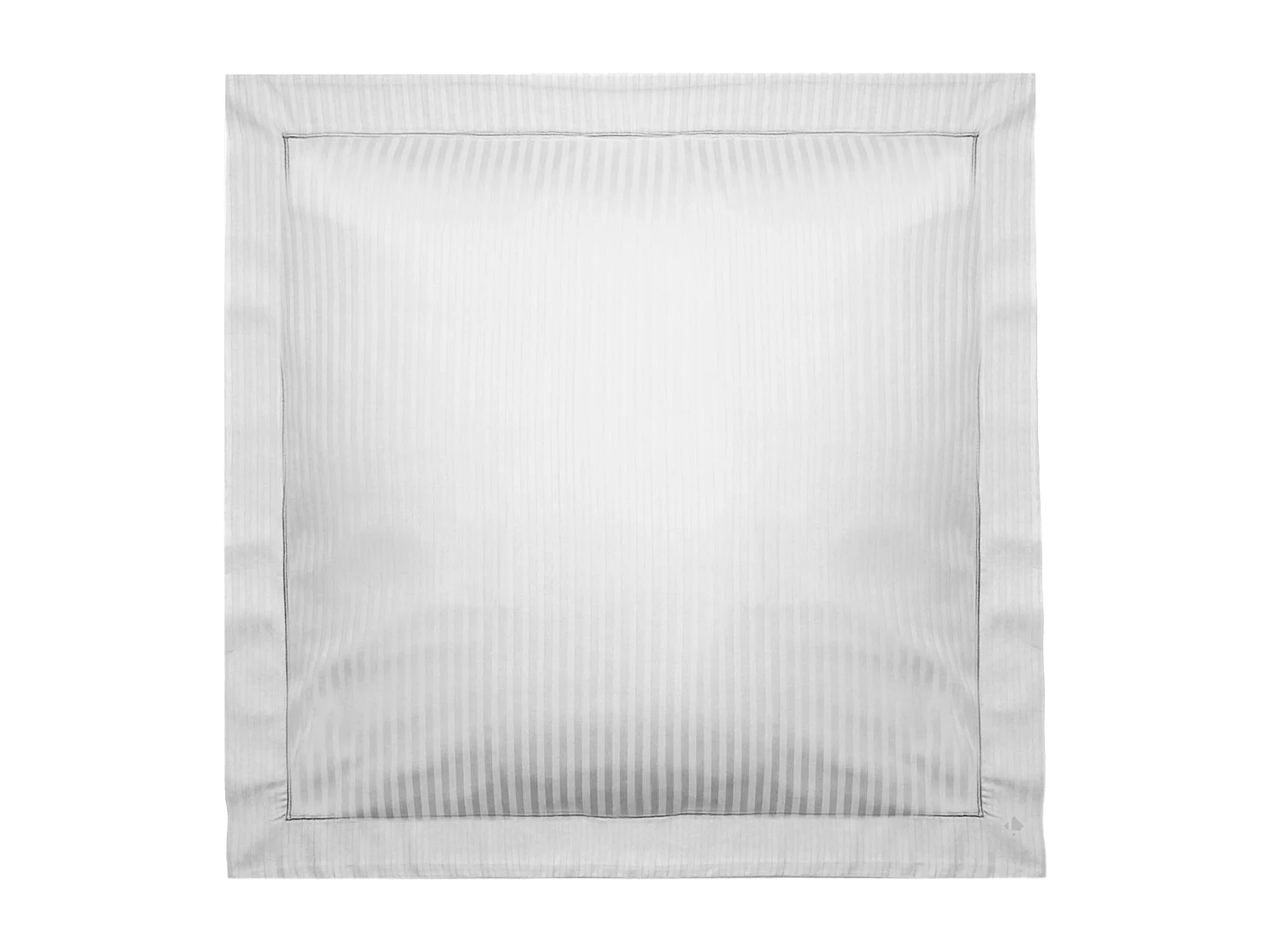 Taie d'oreiller 65x65 cm satin CONCERTO rayures blanc Neige