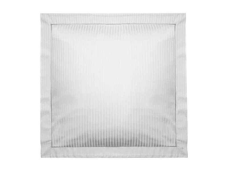 Taie d'oreiller 65x65 cm satin CONCERTO rayures blanc Neige