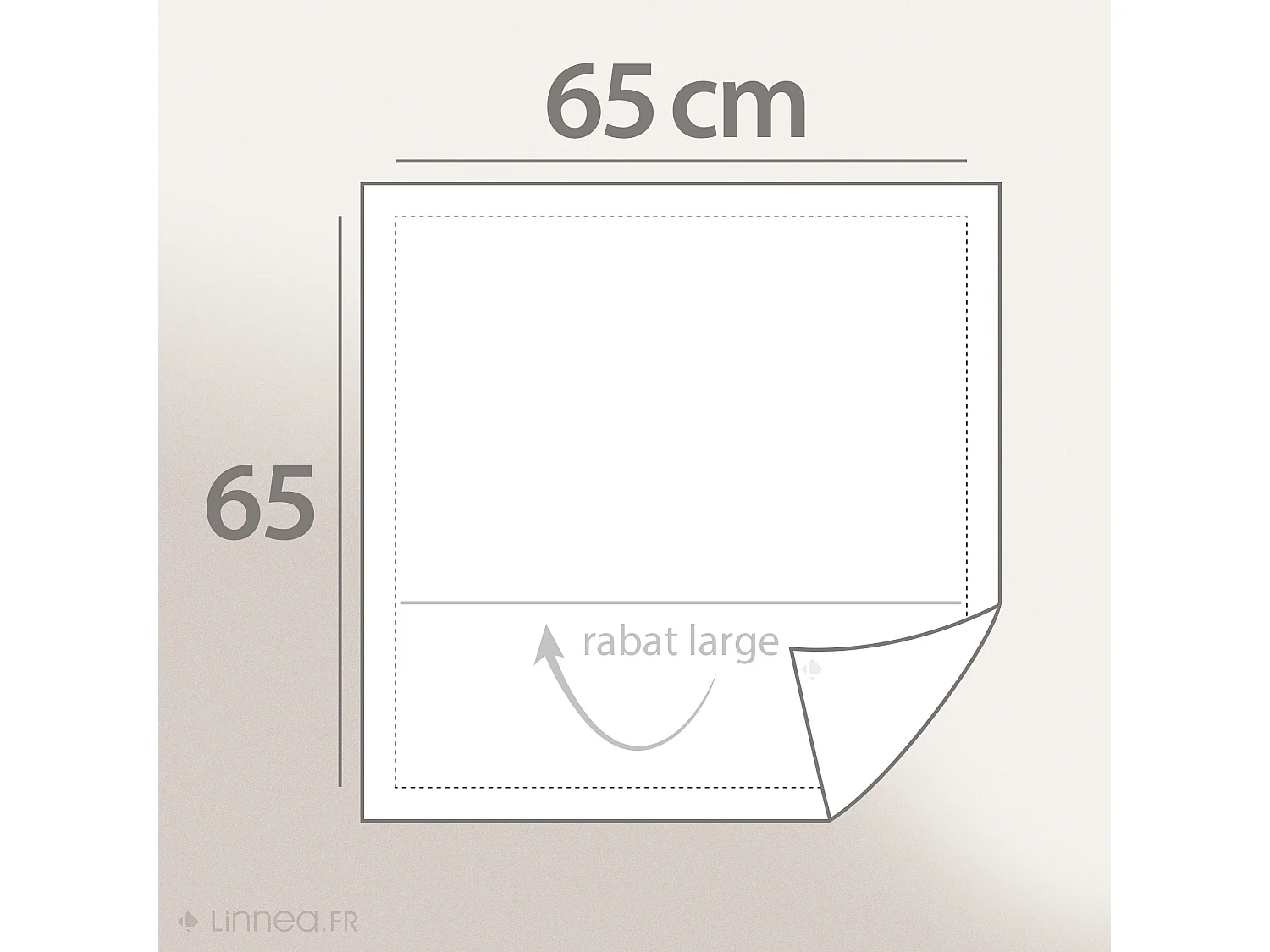 Taie d'oreiller 65x65 cm satin CONCERTO rayures beige Lin