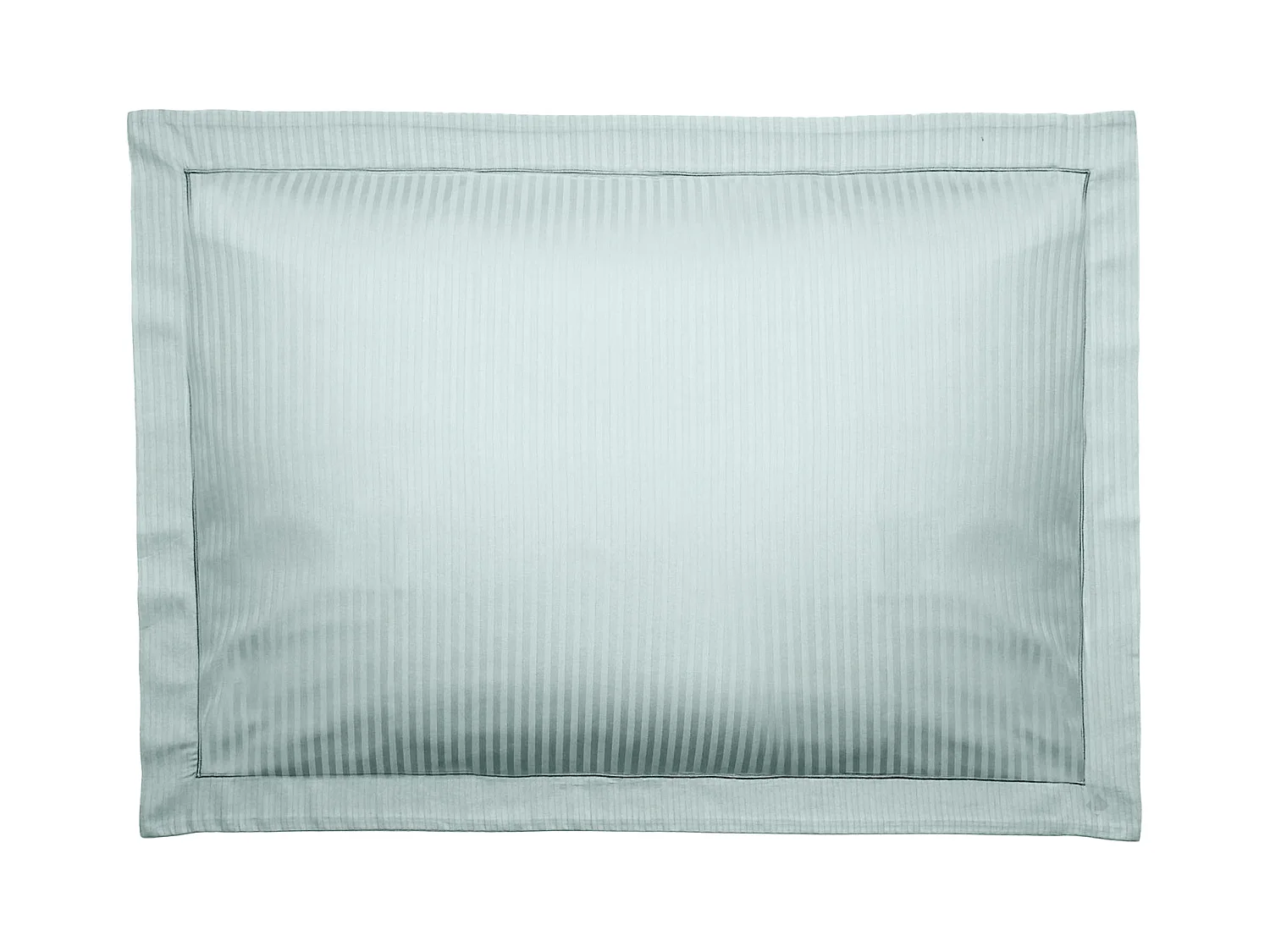 Taie d'oreiller 50x70 cm satin CONCERTO rayures vert Lichen