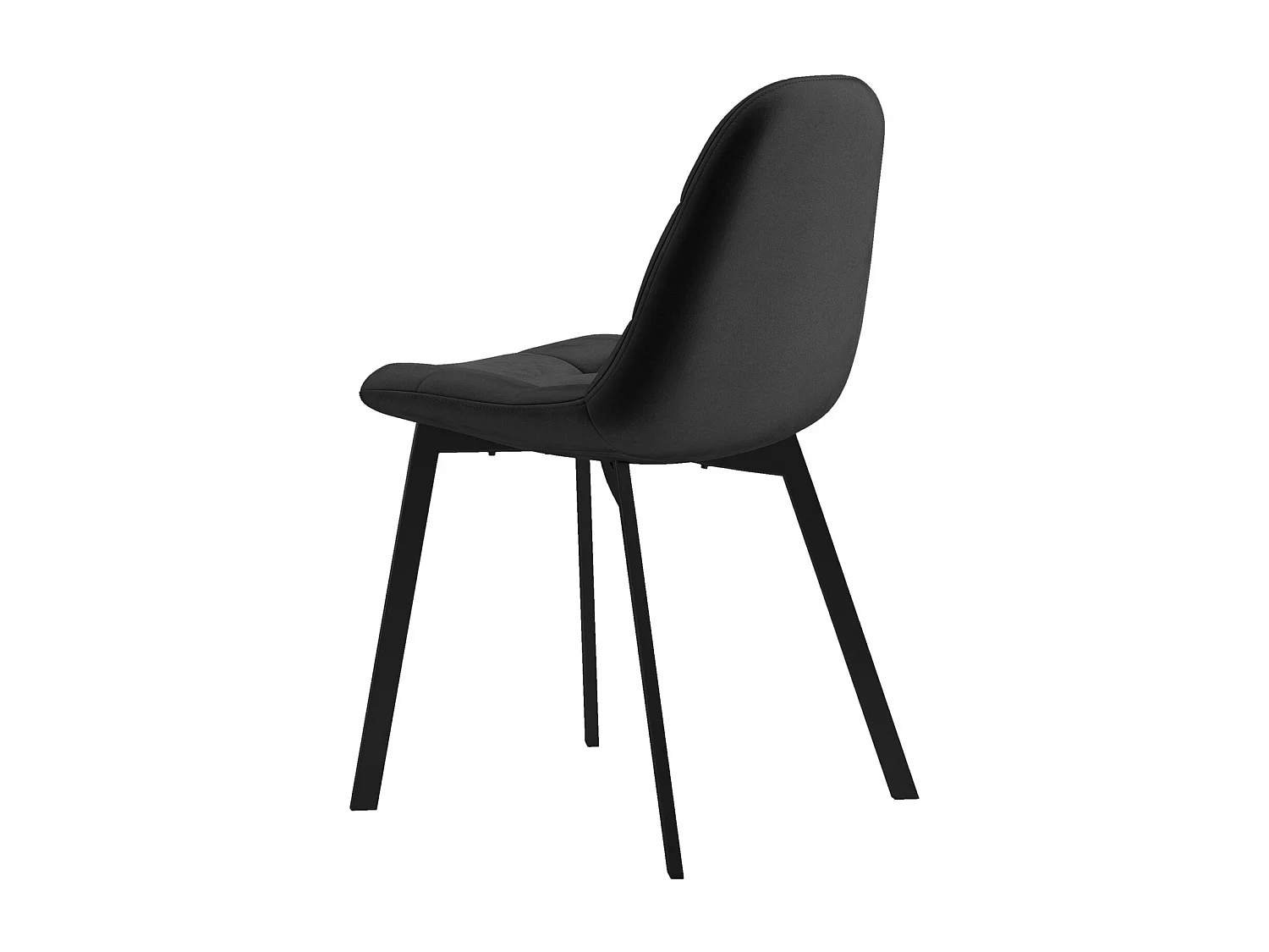 STELLIA-Chaise en velours Noir (x2)