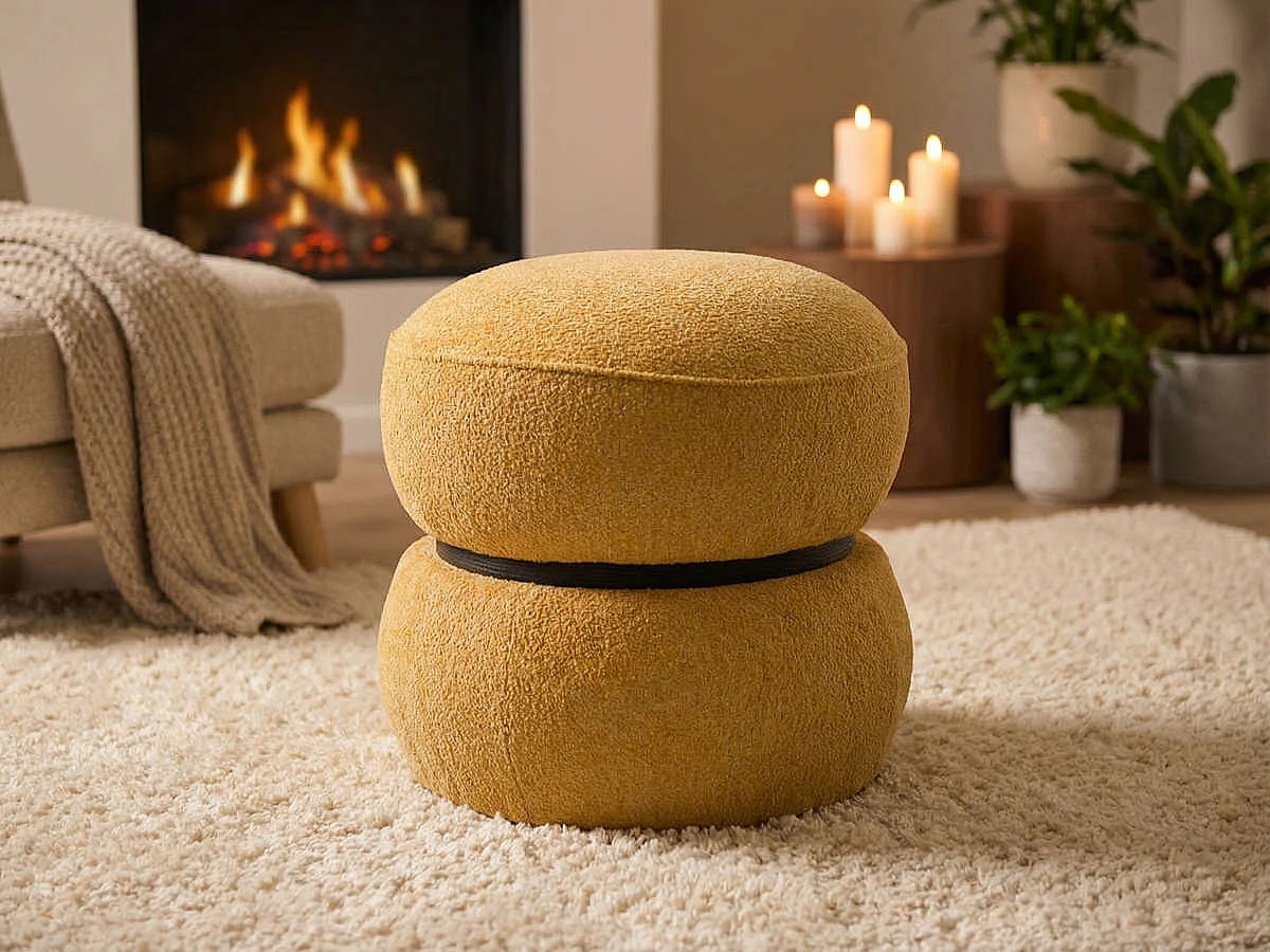 Pouf Nuage petit modèle jaune