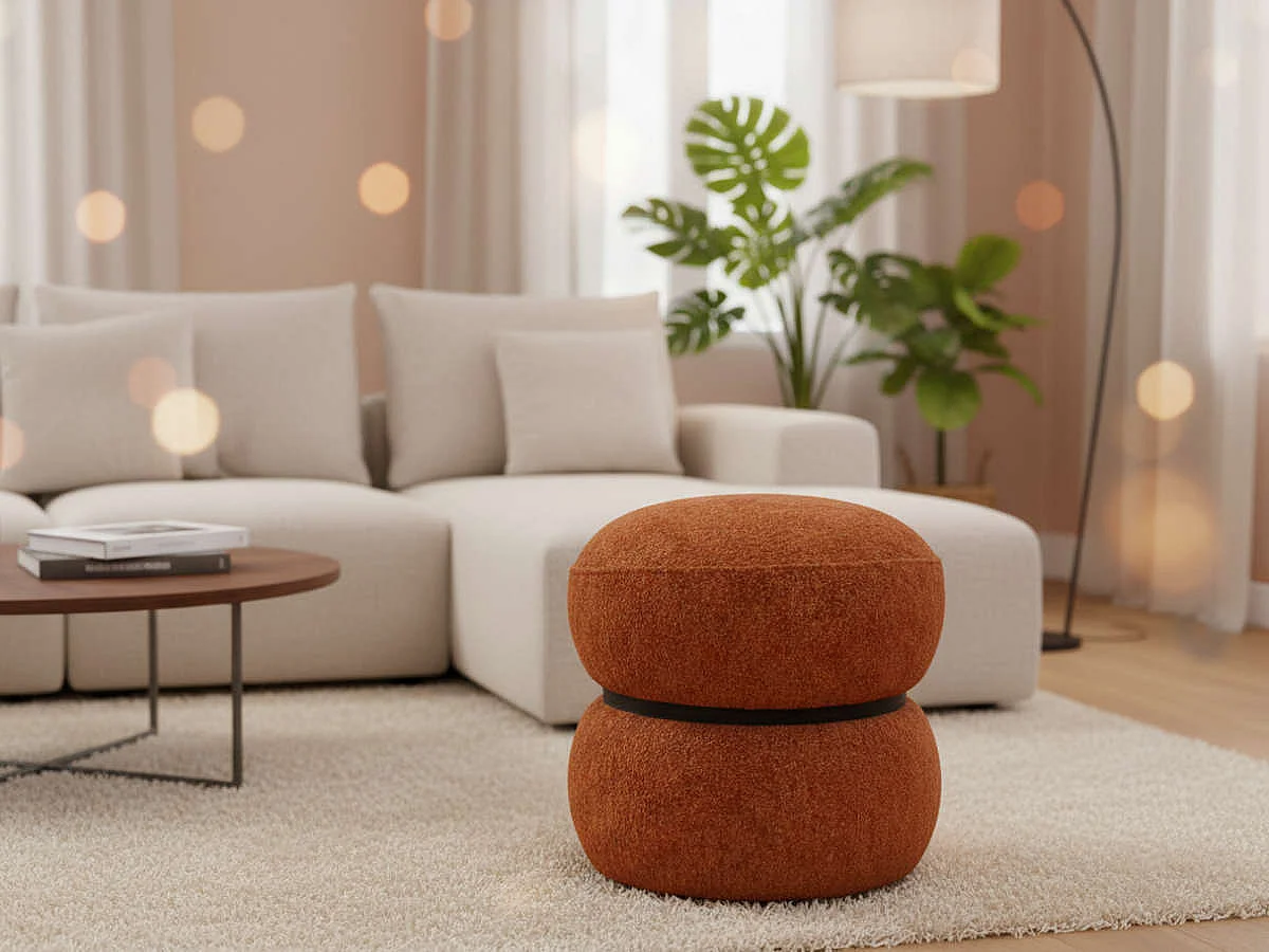 Pouf Nuage petit modèle rouge