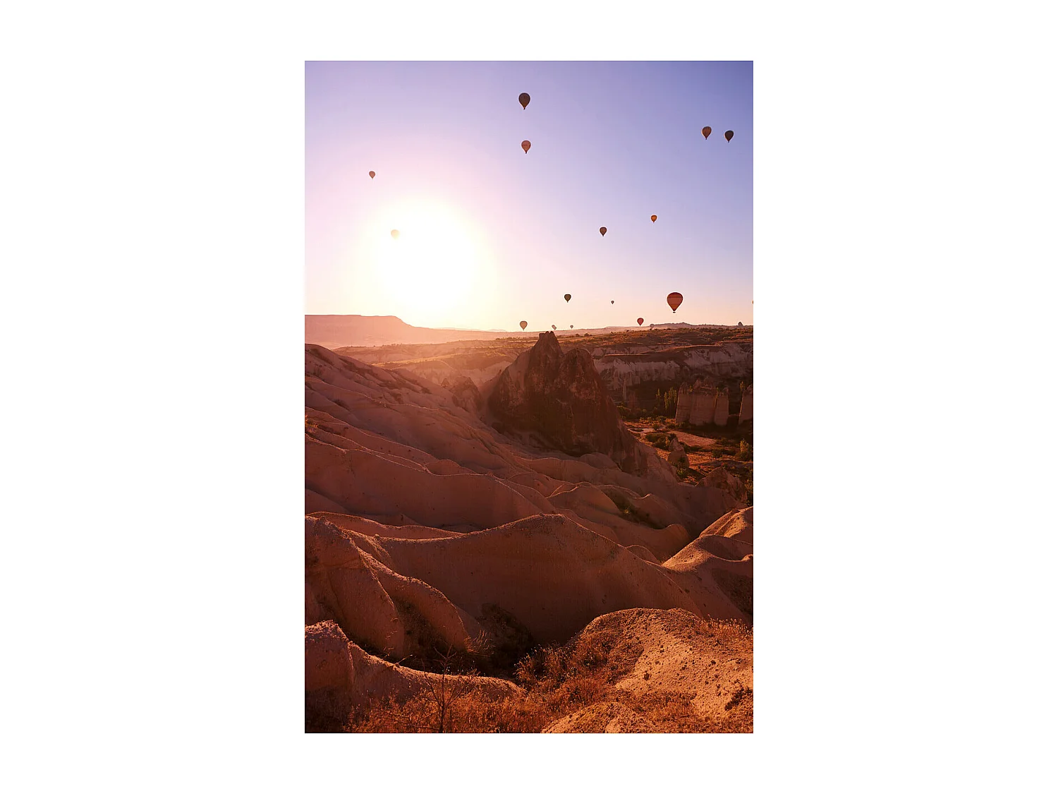 Tableau sur verre synthétique ballons rouges 80x120 cm