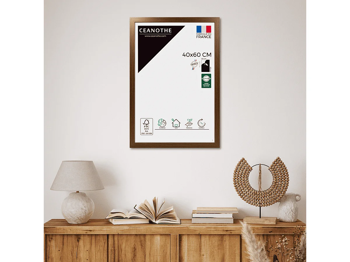 Cadre photo Design Éternel ébène 40x60 cm