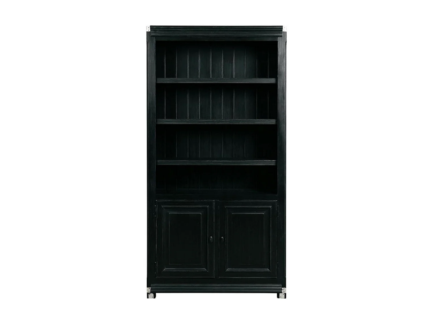 Bibliothèque modulable ouverte 2 portes MDF Noir - Harmonie Interior's