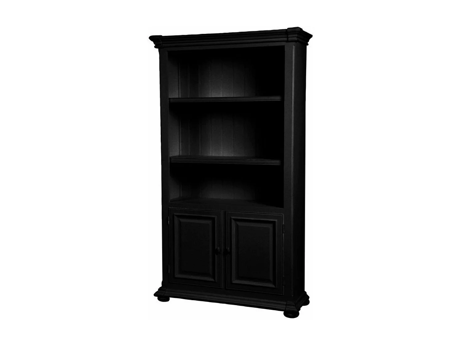 Bibliothèque modulable ouverte 2 portes MDF Noir - Harmonie Interior's