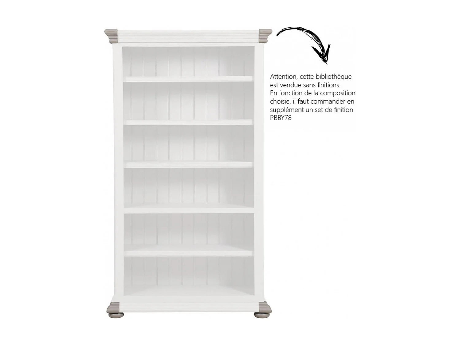 Bibliothèque modulable MDF Gris - Harmonie Interior's