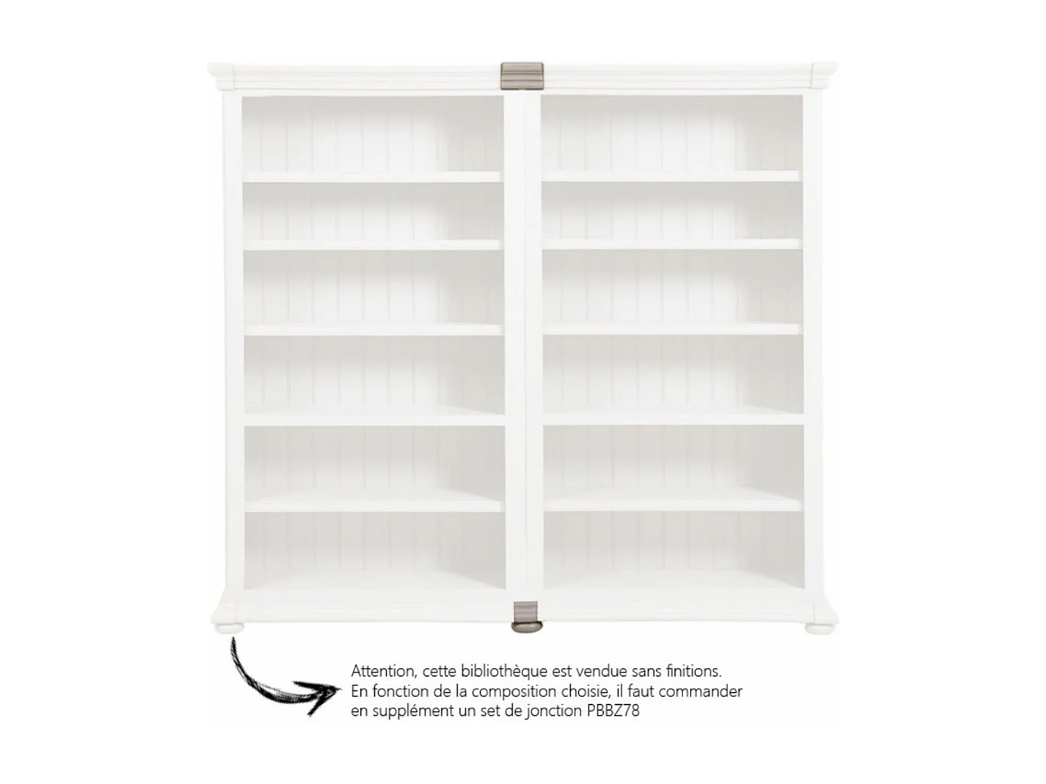 Bibliothèque modulable MDF Gris - Harmonie Interior's