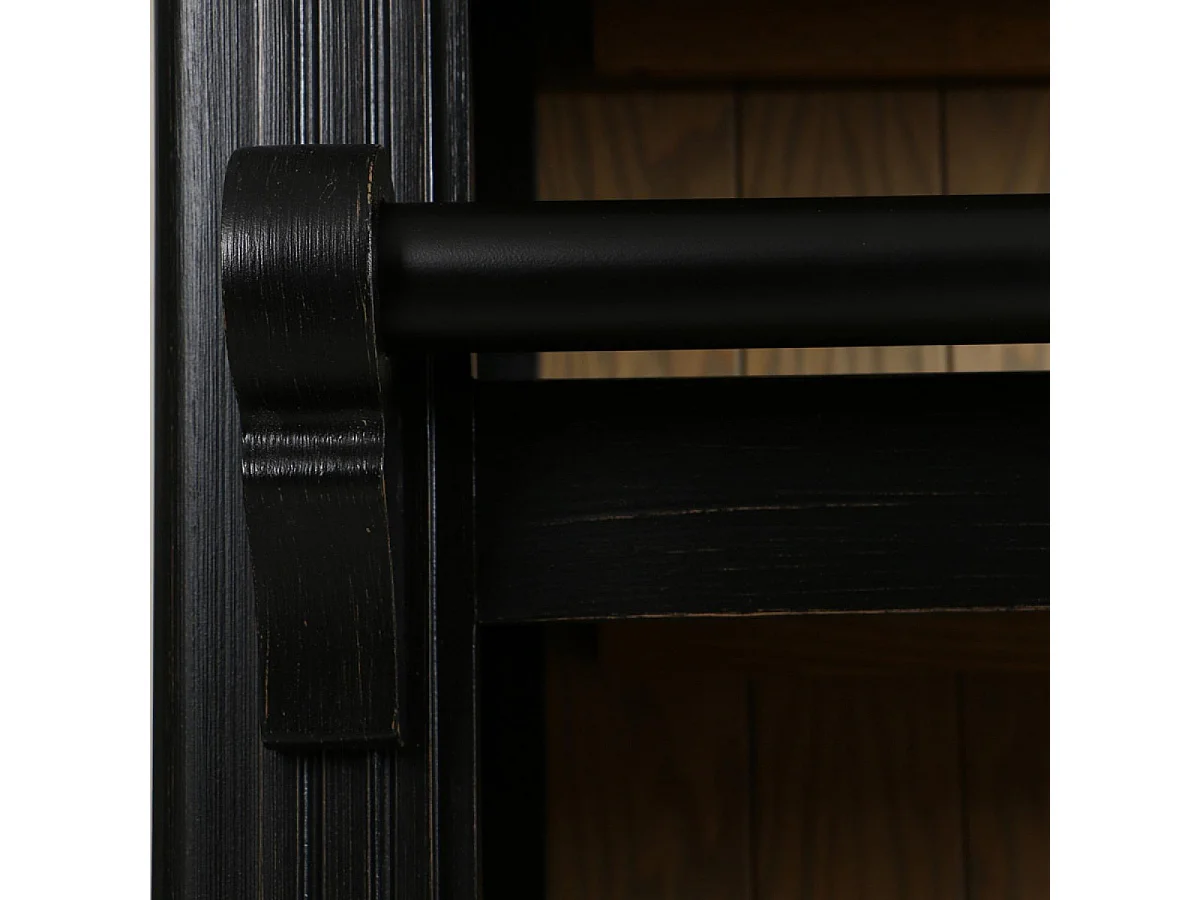 Bibliothèque 2 modules Bois Noir - Manoir Interior's