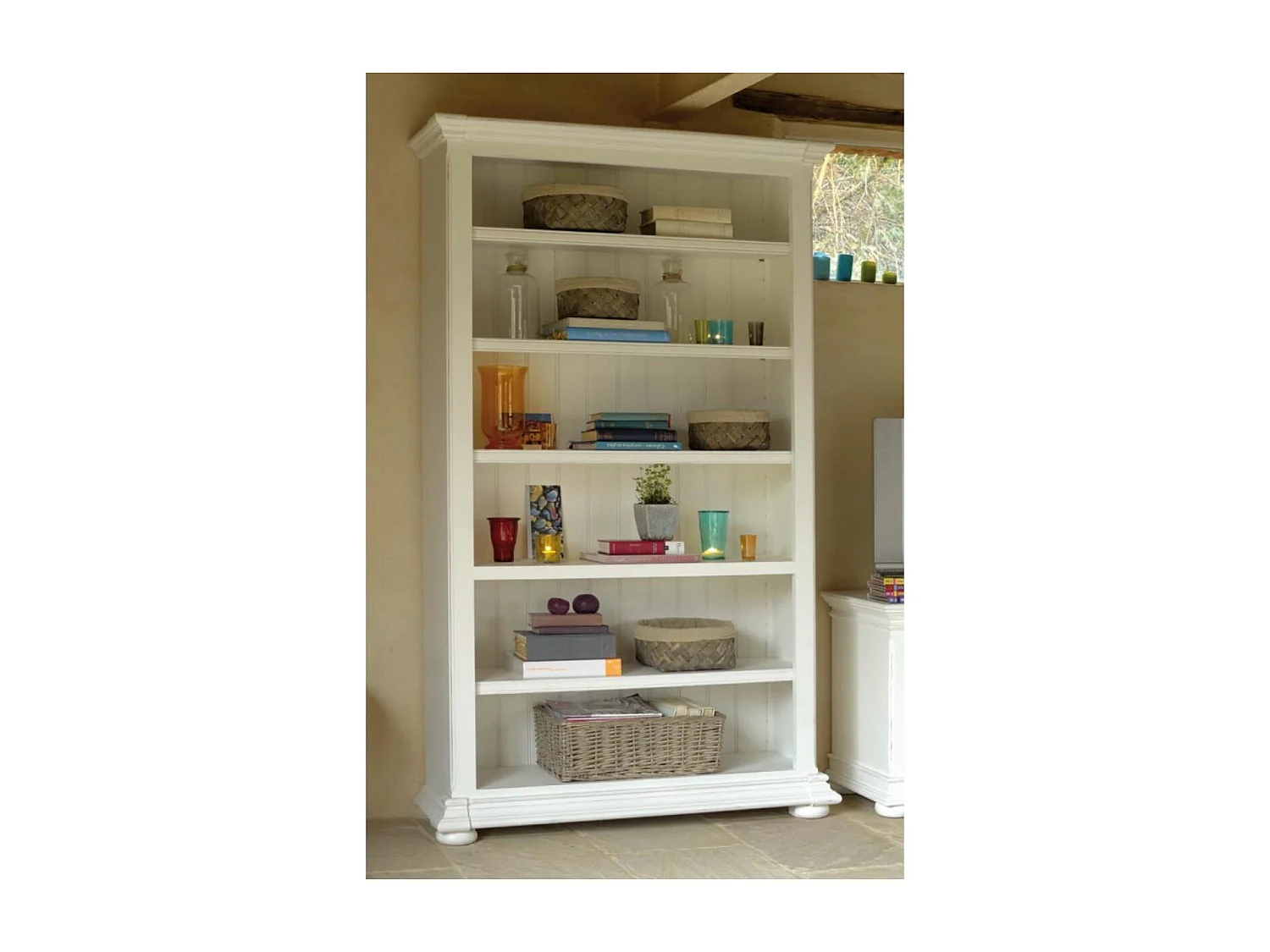 Bibliothèque modulable ouverte l110 MDF Blanc - Harmonie Interior's