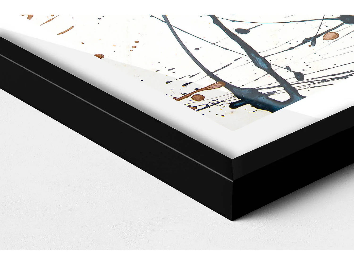 Quadro decorativo con cornice nera, Arte creativa astratta 60 x 40 cm – Perfetto per il soggiorno o la camera da letto