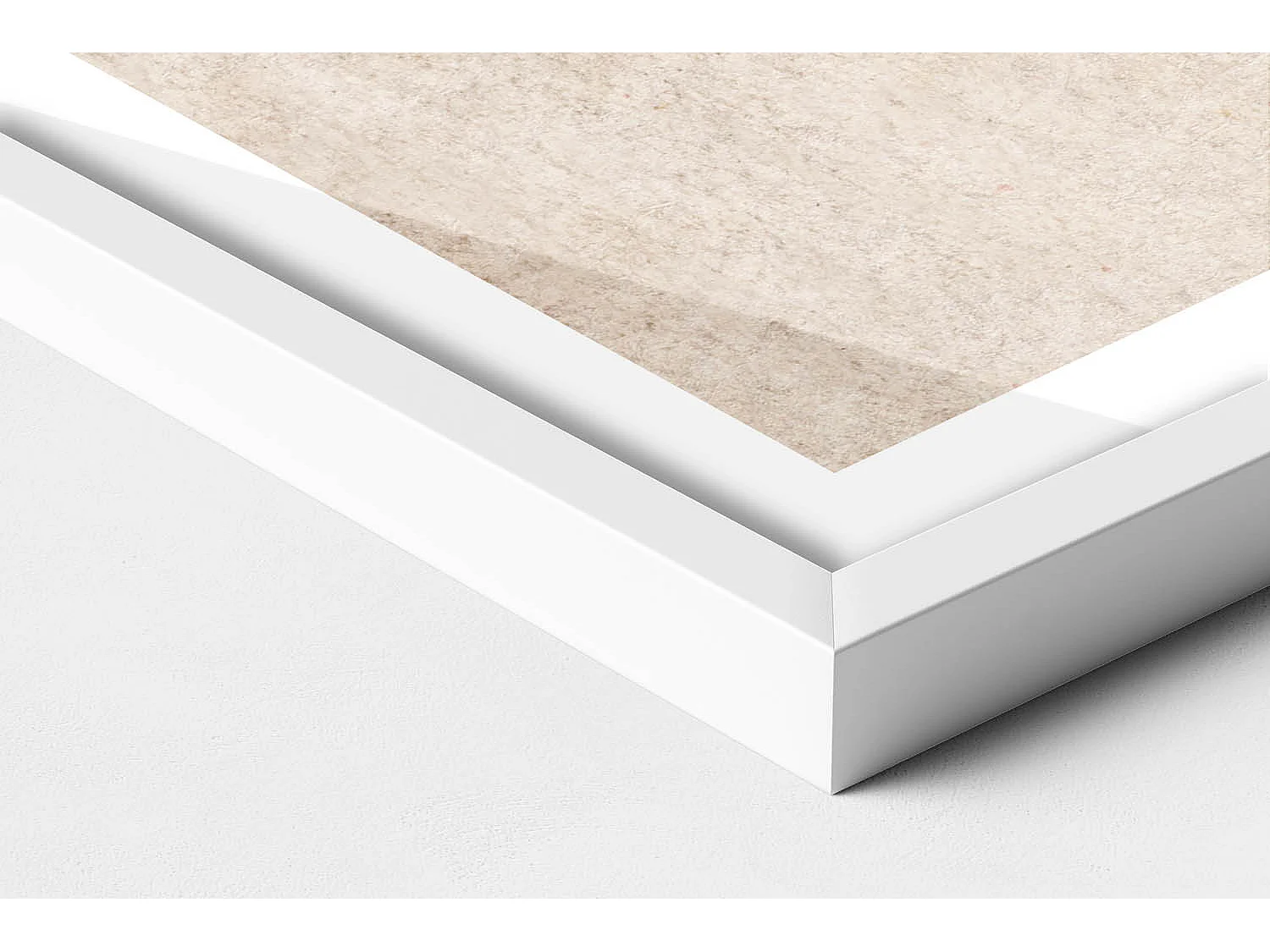 Decoratief schilderij met witte lijst, Japanse kunst van de ondergaande zon 60 x 40 cm – Perfect voor de woon- of slaapkamer