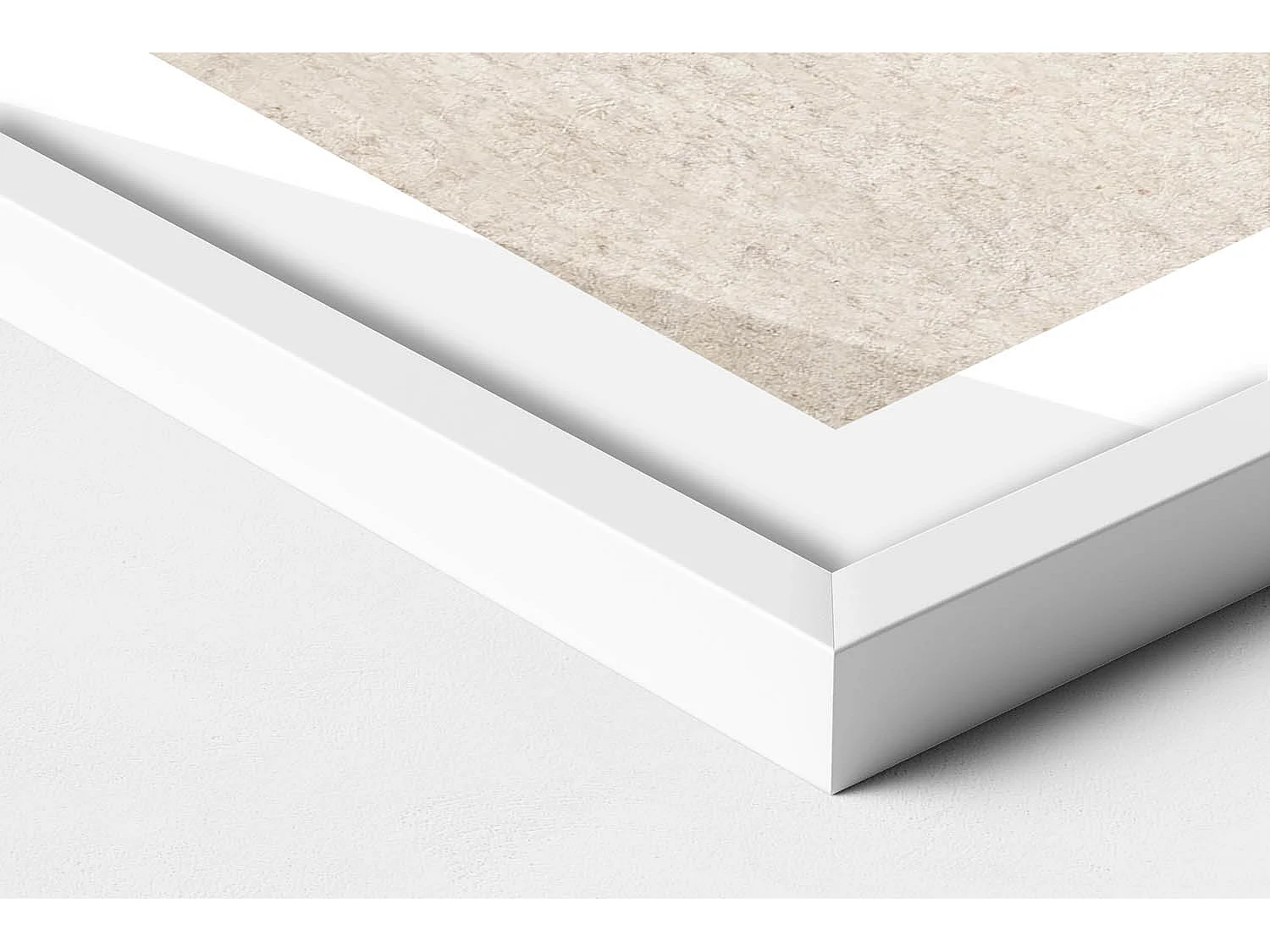 Dekoratives Gemälde mit weißem Rahmen, japanische Kunst der untergehenden Sonne 70 x 50 cm – Perfekt für das Wohn- oder Schlafzimmer