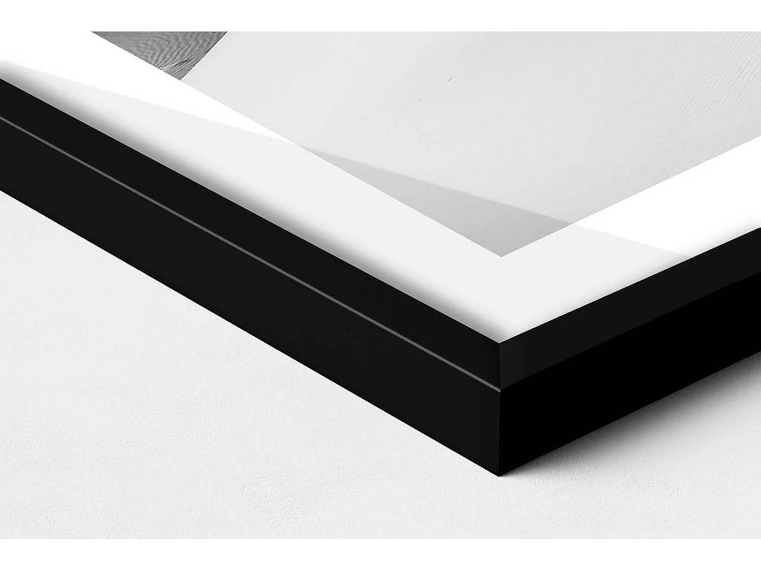 Dekoratives Gemälde mit schwarzem Rahmen, minimalistische schwarz-weiße Wüstenlandschaft 70 x 50 cm – perfekt für das Wohn- oder Schlafzimmer