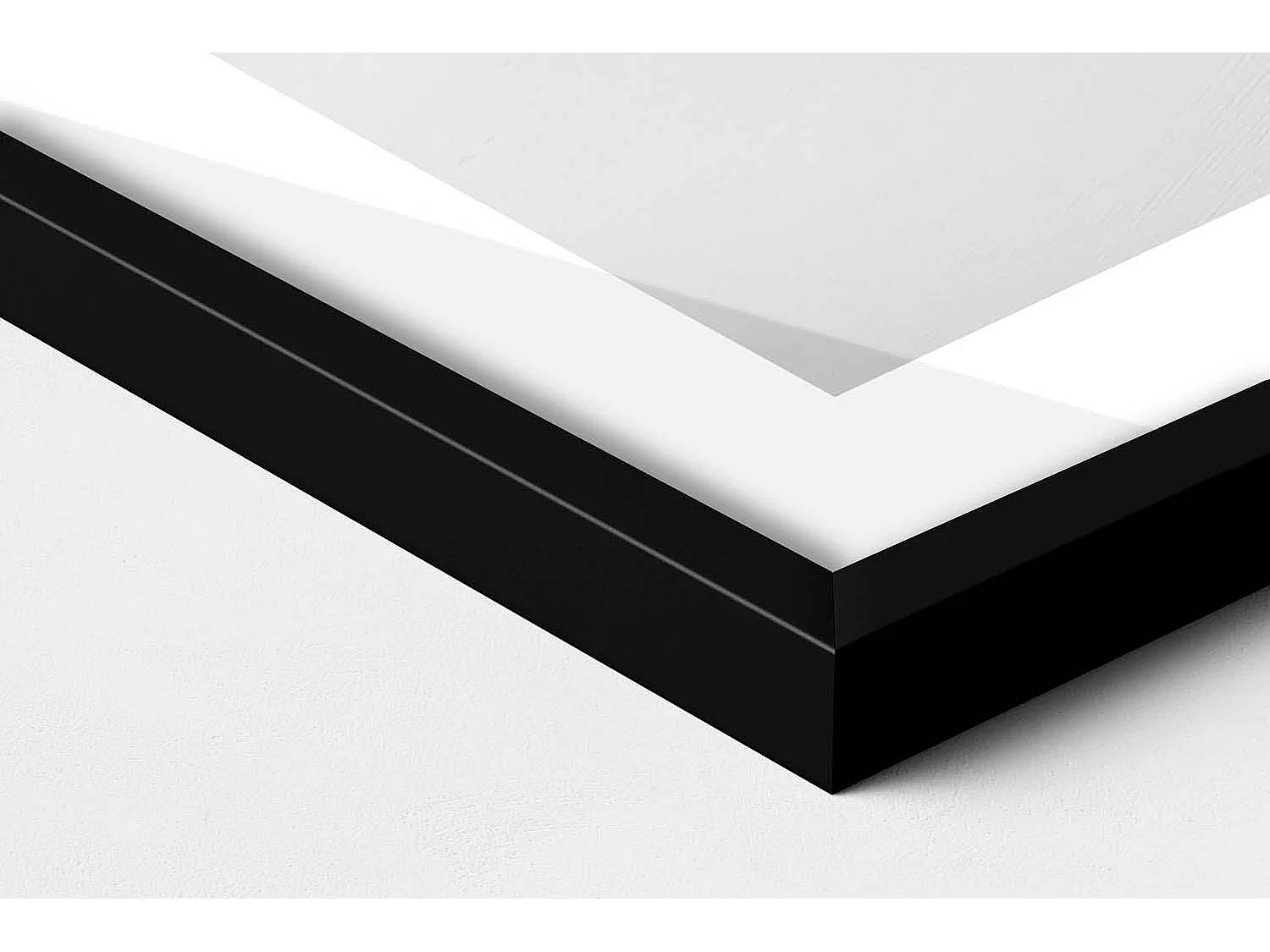 Tableau décoratif avec cadre noir, Paysage désertique minimaliste noir et blanc 100 x 70 cm– Parfait pour le salon ou la chambre