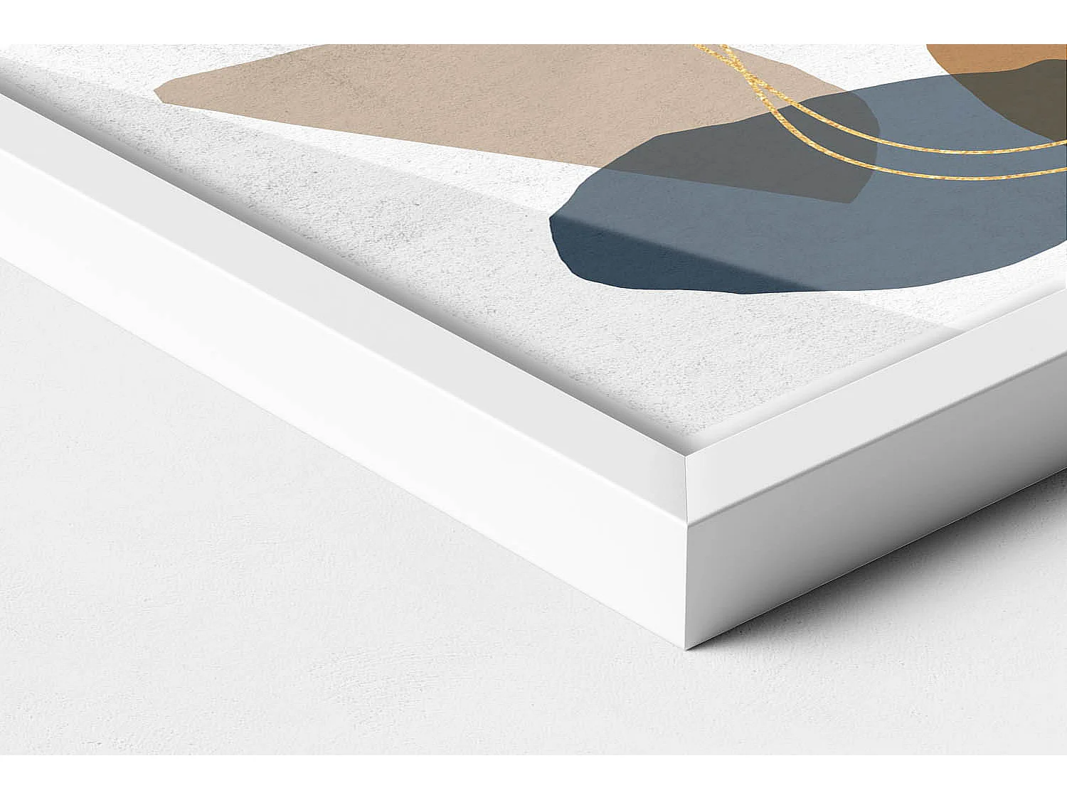 Dekoratives Gemälde mit weißem Rahmen, abstrakte böhmische Komposition 30 x 20 cm – perfekt für das Wohn- oder Schlafzimmer