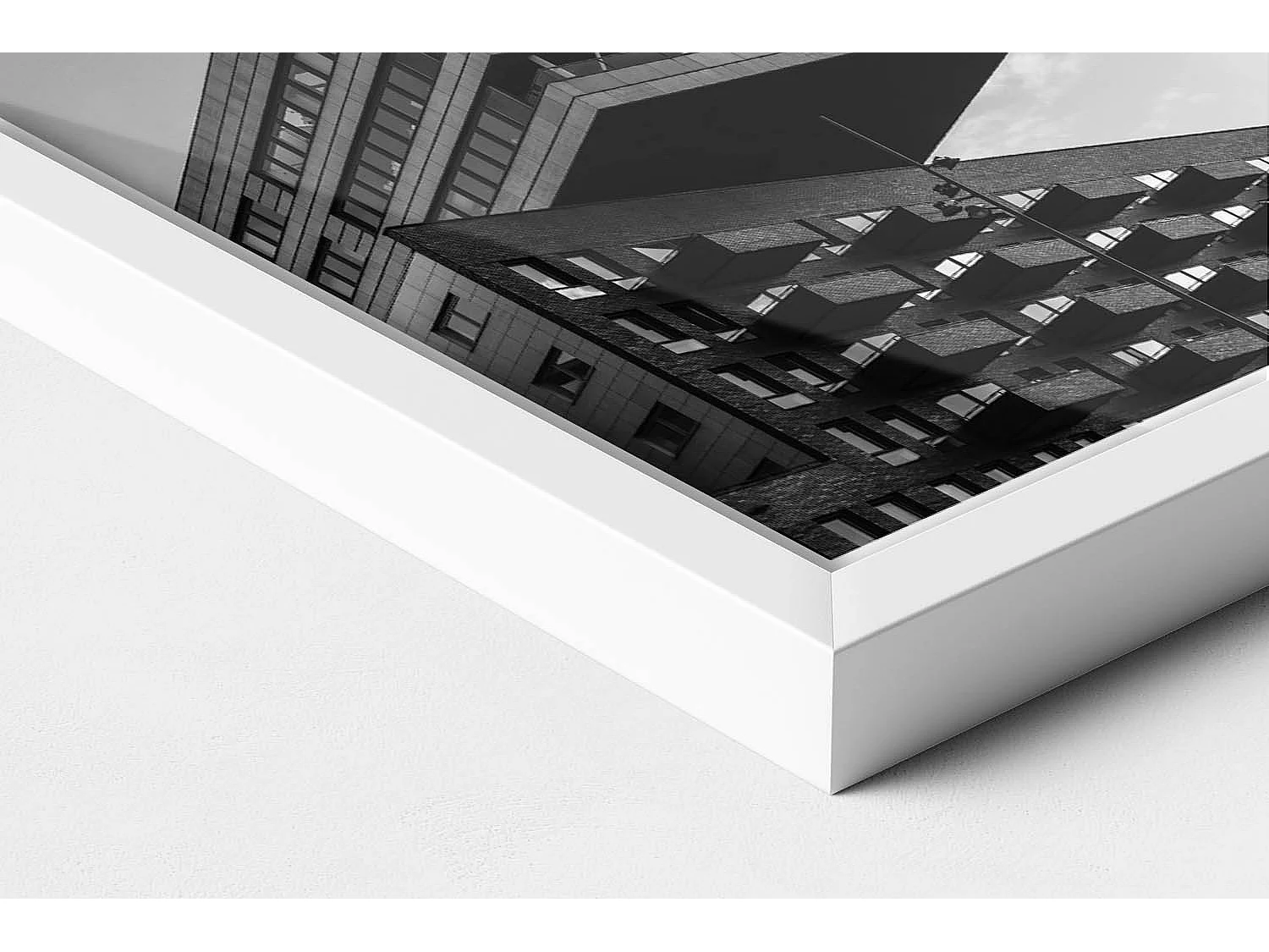 Quadro decorativo con cornice bianca, Architettura ad Amsterdam 20 x 30 cm - Perfetto per il soggiorno o la camera da letto