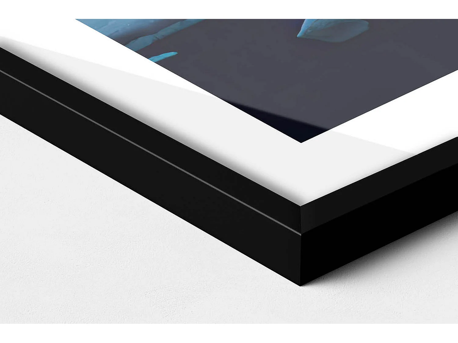 Dekoratives Gemälde mit schwarzem Rahmen, Zelt in den Bergen Islands 100 x 70 cm – Perfekt für das Wohn- oder Schlafzimmer