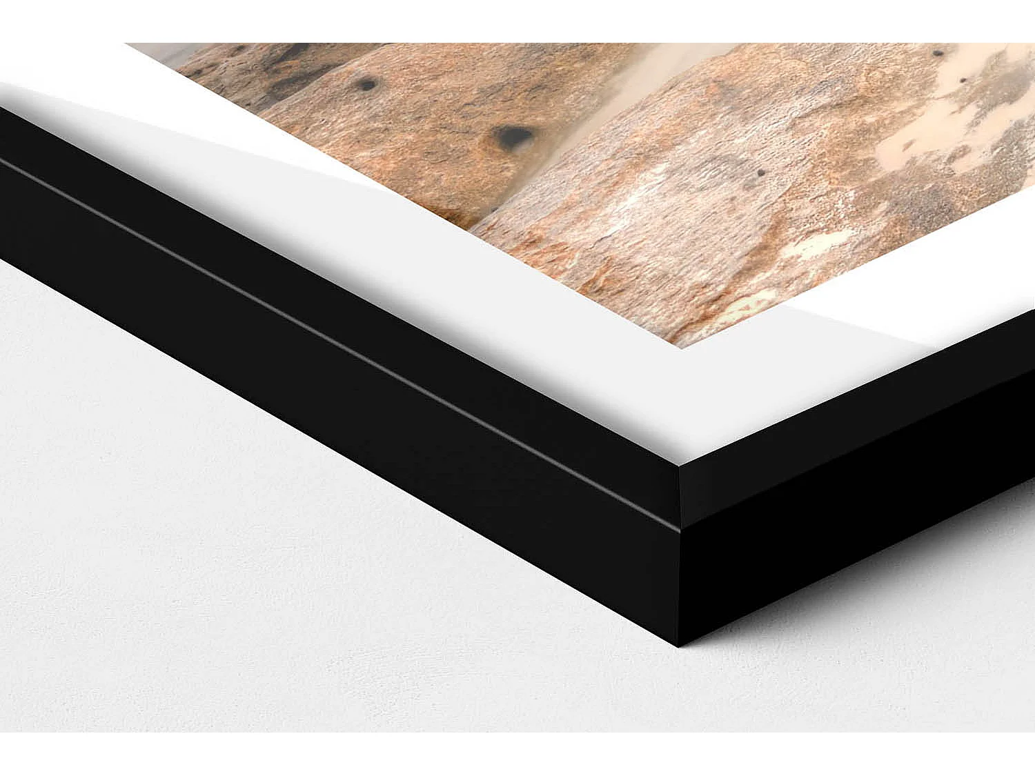 Dekoratives Gemälde mit schwarzem Rahmen, Strand-, Meeres- und Himmelslandschaft 70 x 50 cm – Perfekt für das Wohn- oder Schlafzimmer