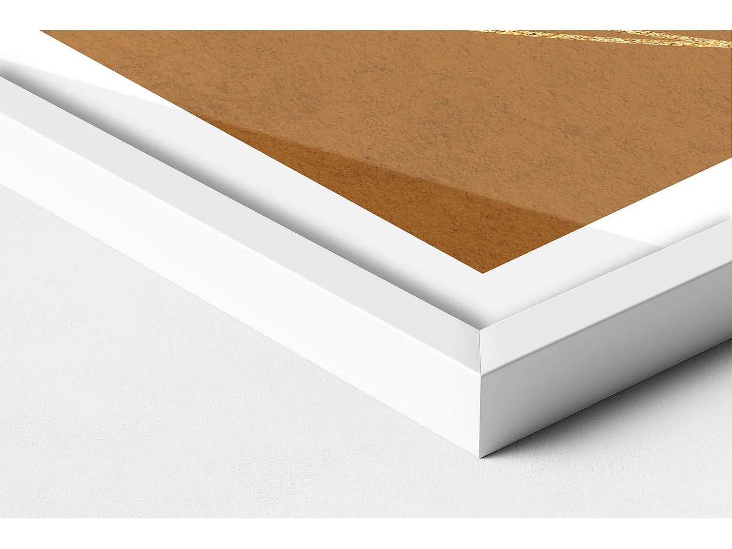 Dekoratives Gemälde mit weißem Rahmen, abstrakte böhmische Komposition 40 x 60 cm – perfekt für das Wohn- oder Schlafzimmer