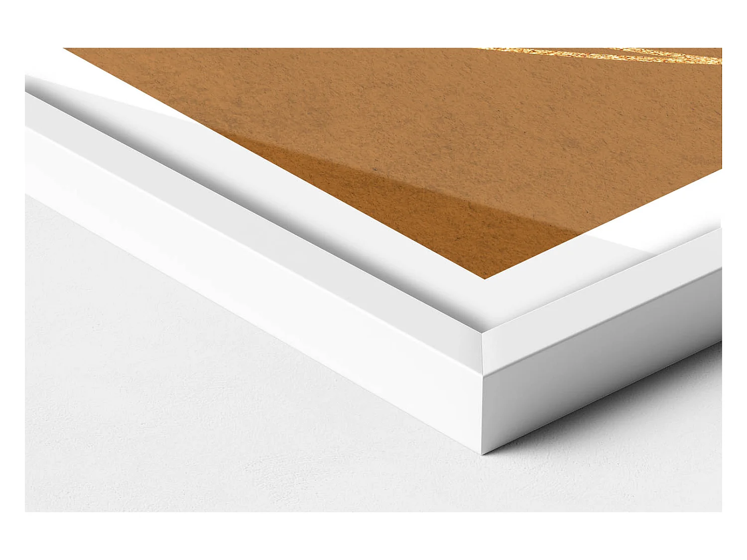 Tableau décoratif avec cadre blanc, Composition bohème abstraite 40 x 60 cm– Parfait pour le salon ou la chambre