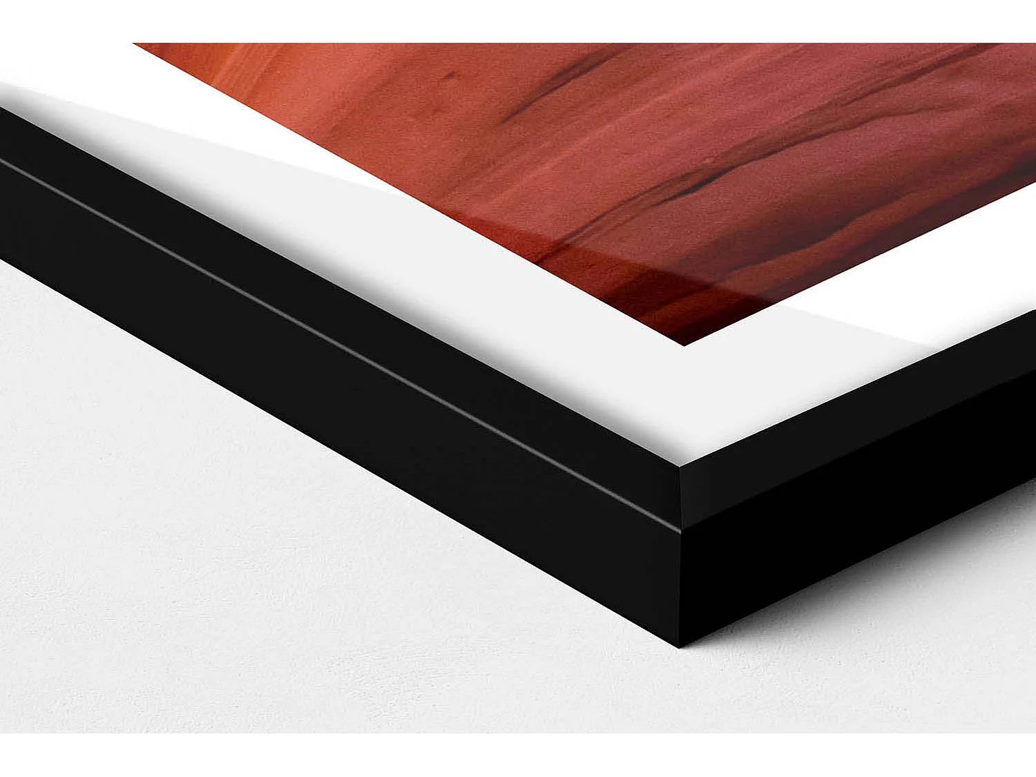 Quadro decorativo con cornice nera, Paesaggio roccioso del canyon 60 x 80 cm – Perfetto per il soggiorno o la camera da letto